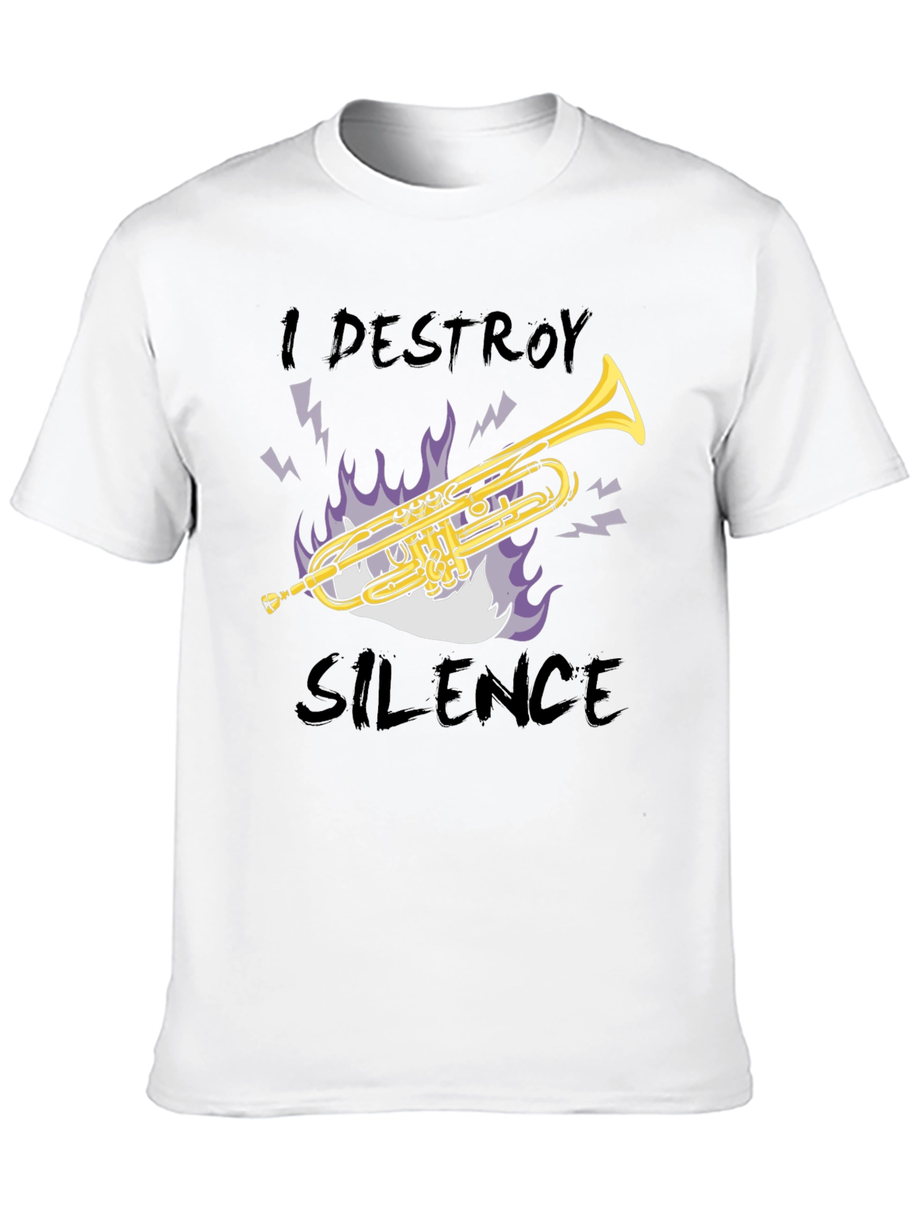 I Destroy Silence Trumpet Graphic Tee