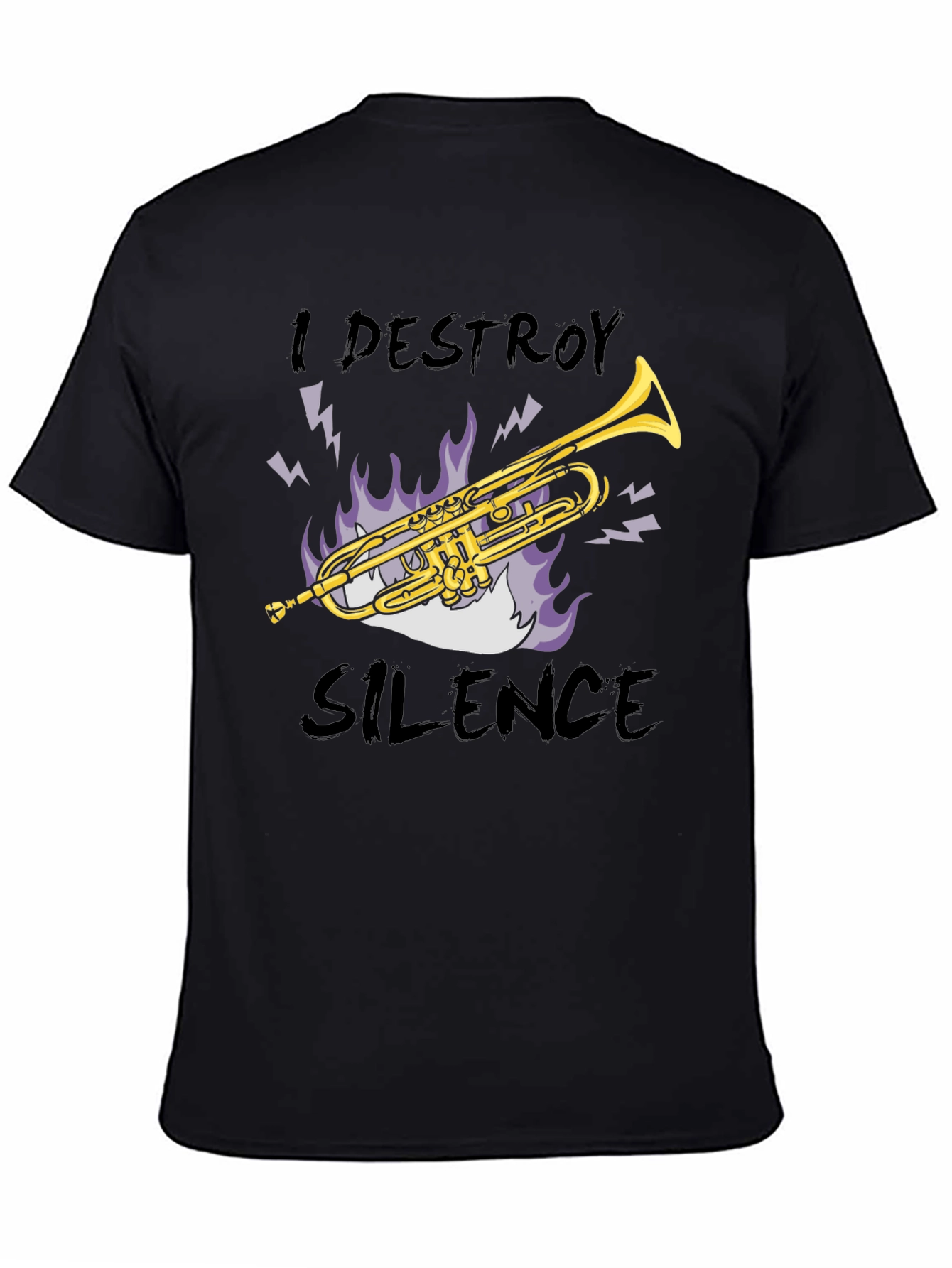 I Destroy Silence Trumpet Graphic Tee