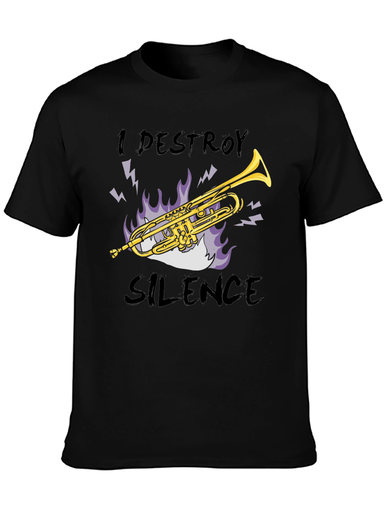 I Destroy Silence Trumpet Graphic Tee