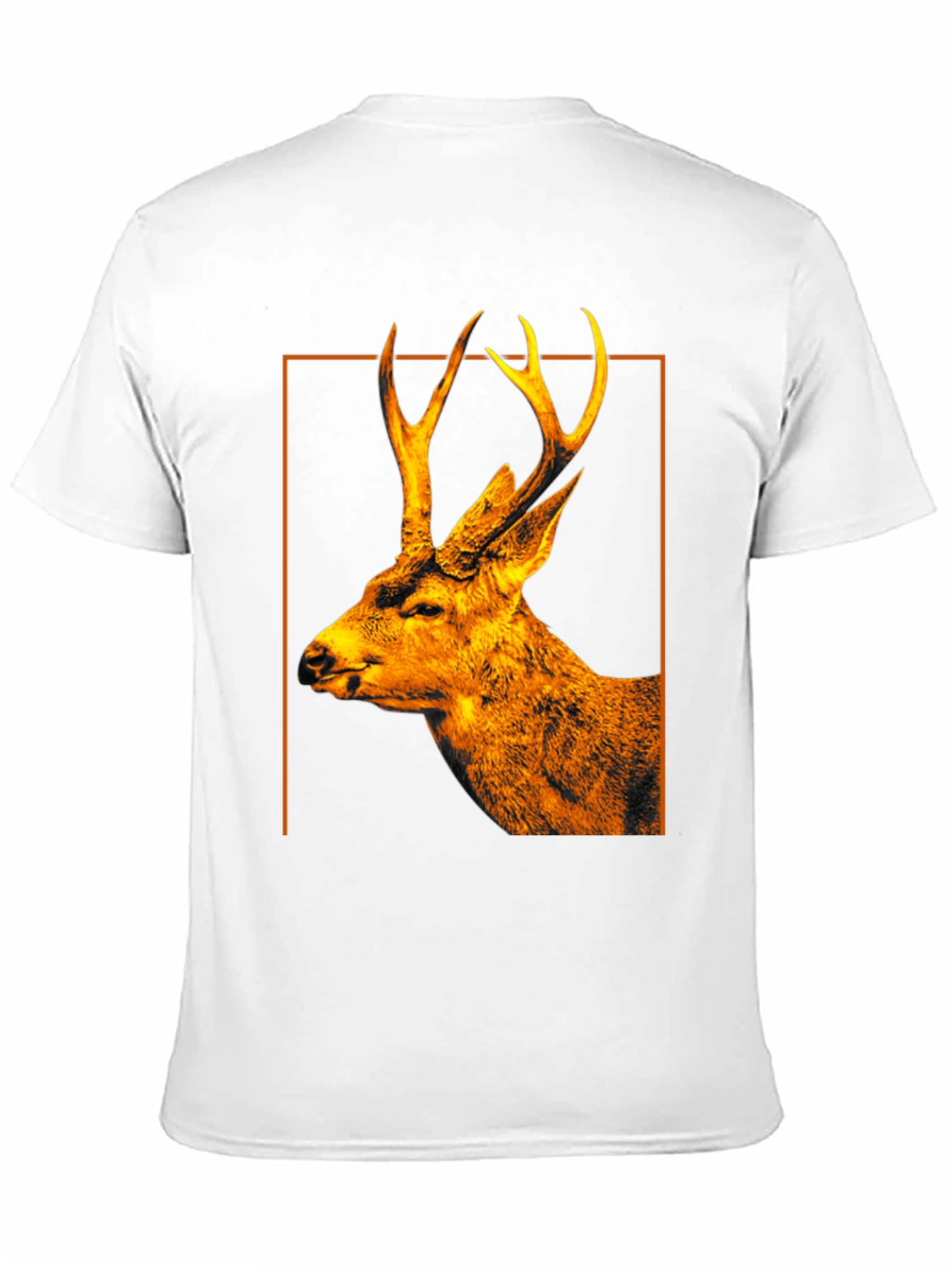 Deer Graphic Print Black Crew Neck T-Shirt