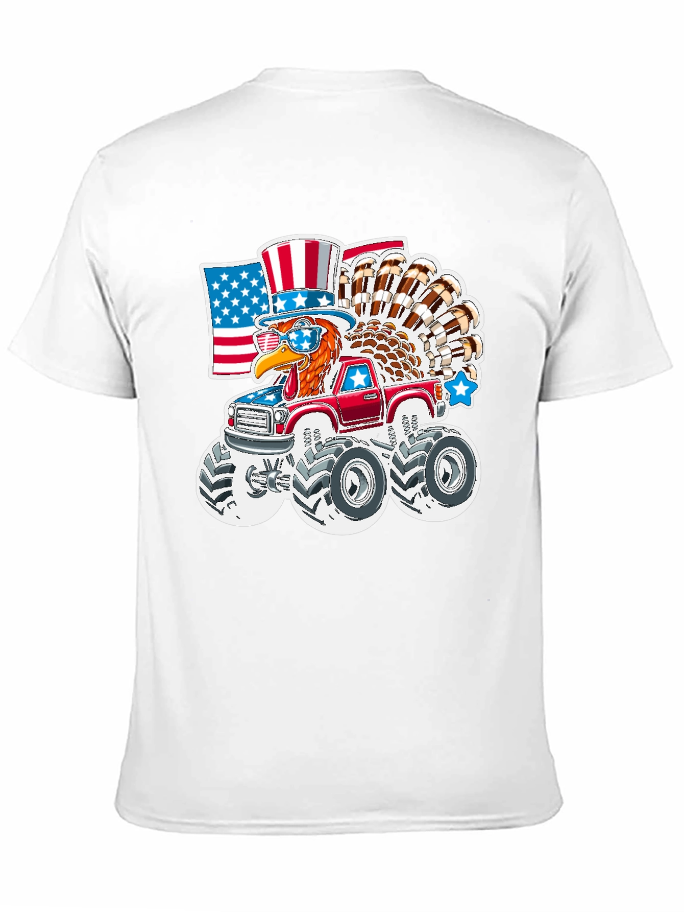 Patriotic Turkey Monster Truck T-Shirt