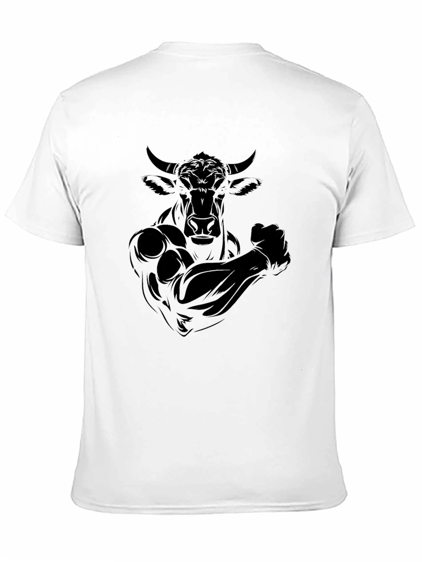 Black Bull Muscle Tee - Graphic Print T-Shirt
