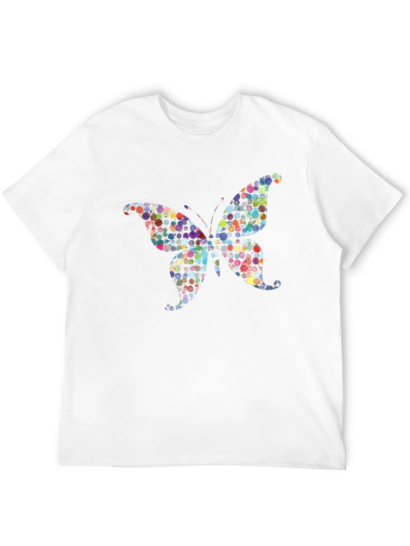 Butterfly Print Black T-Shirt - Unique Design