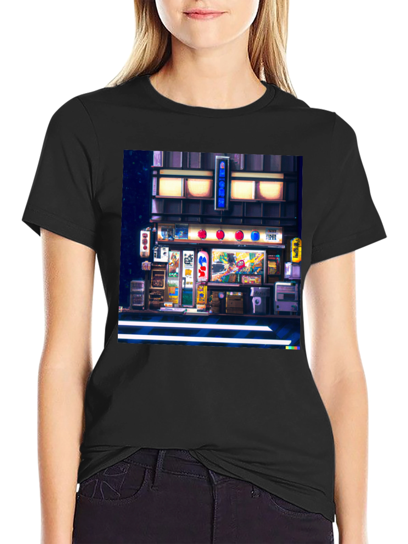 Pixel Art Japanese Street T-Shirt