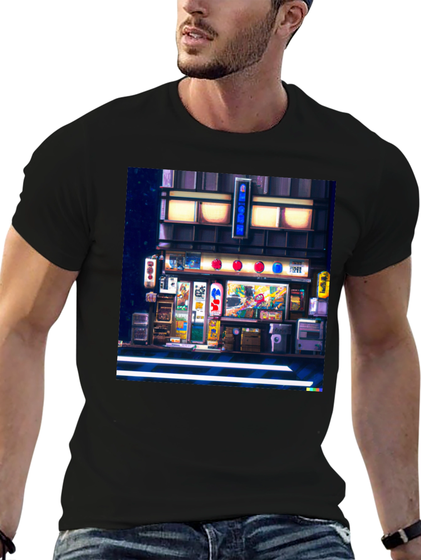 Pixel Art Japanese Street T-Shirt