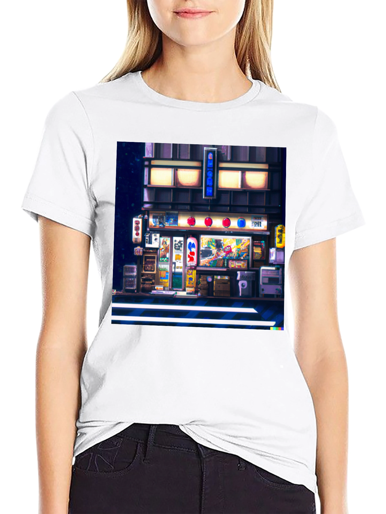 Pixel Art Japanese Street T-Shirt