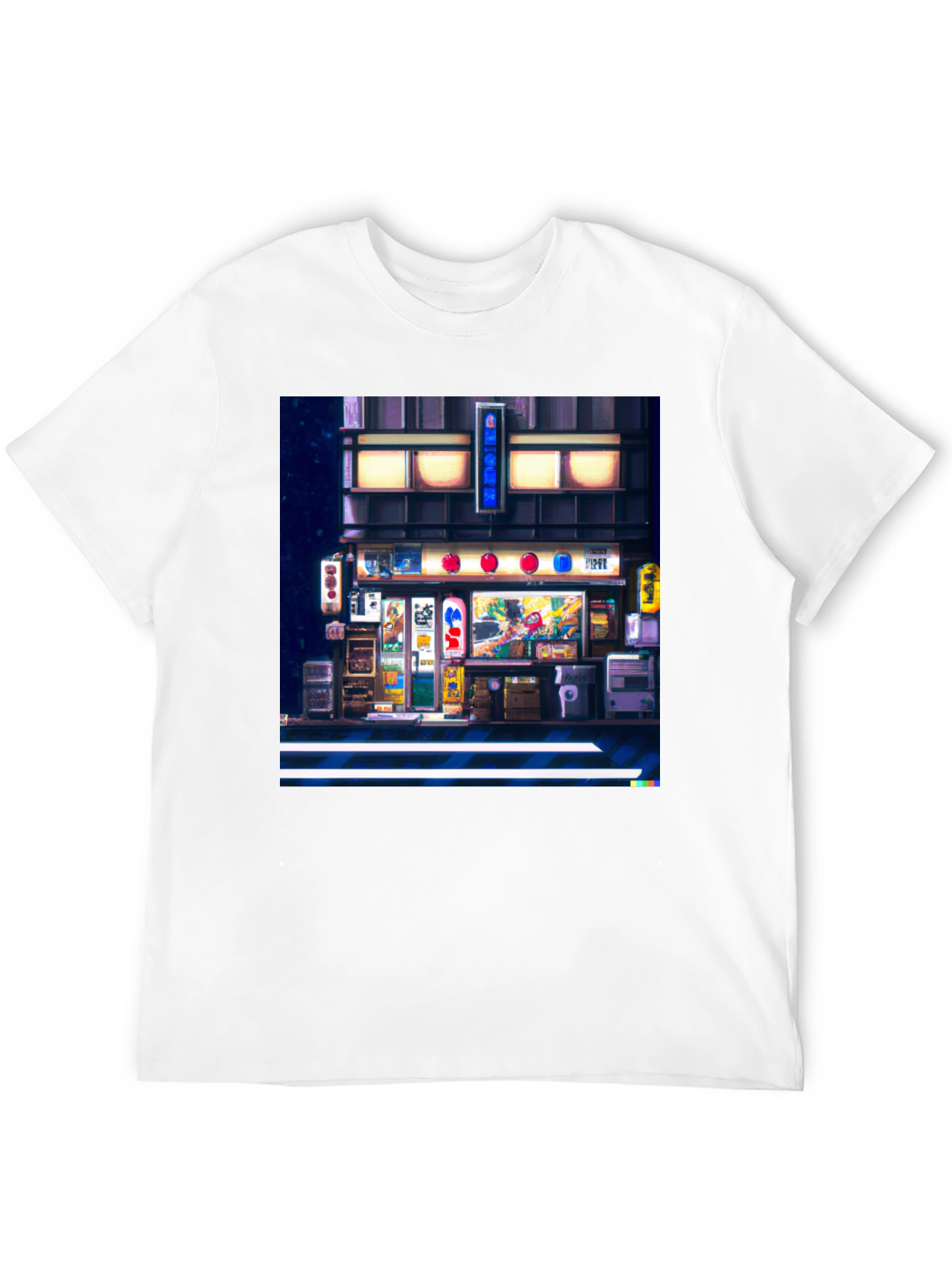 Pixel Art Japanese Street T-Shirt