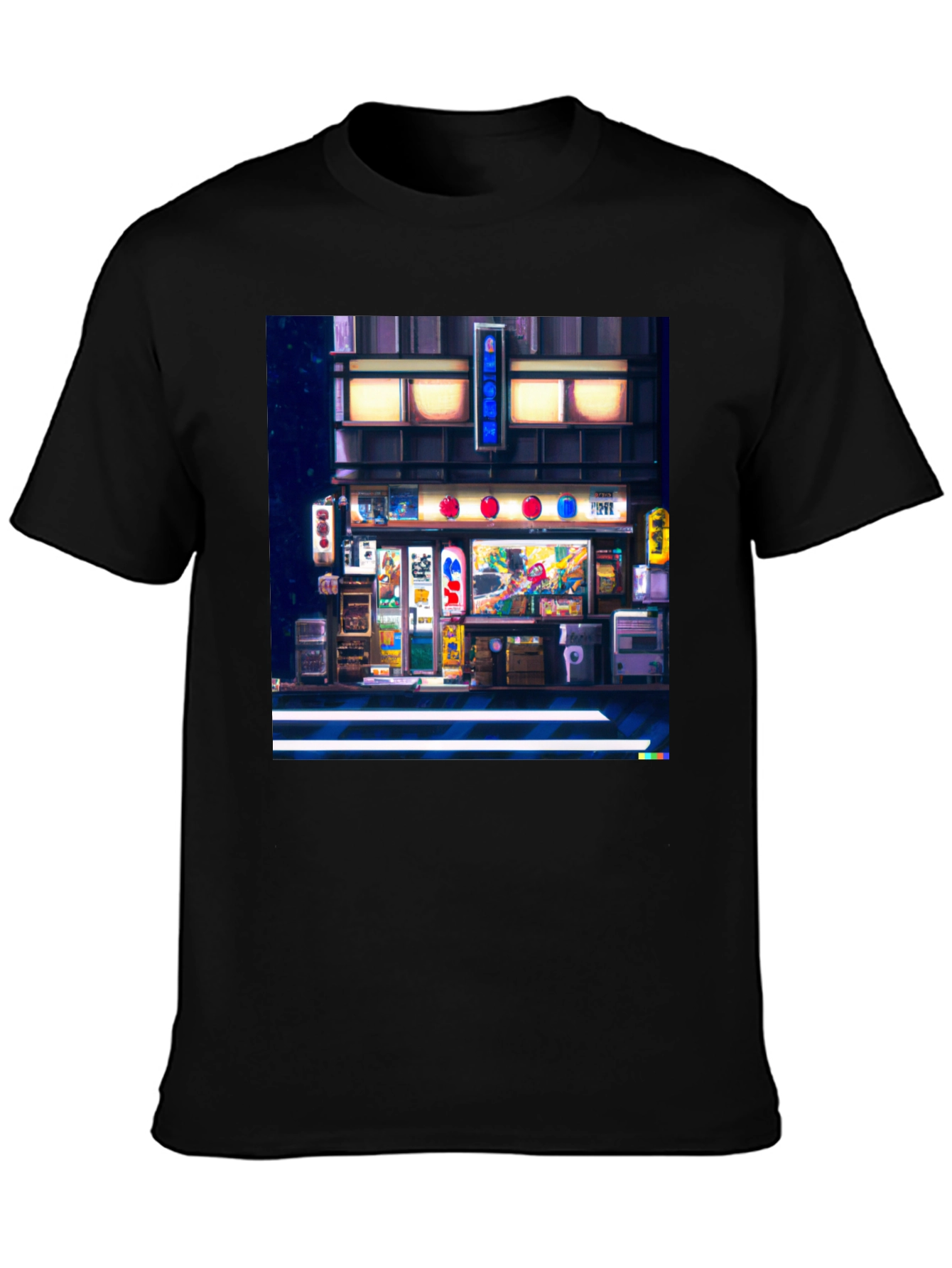 Pixel Art Japanese Street T-Shirt