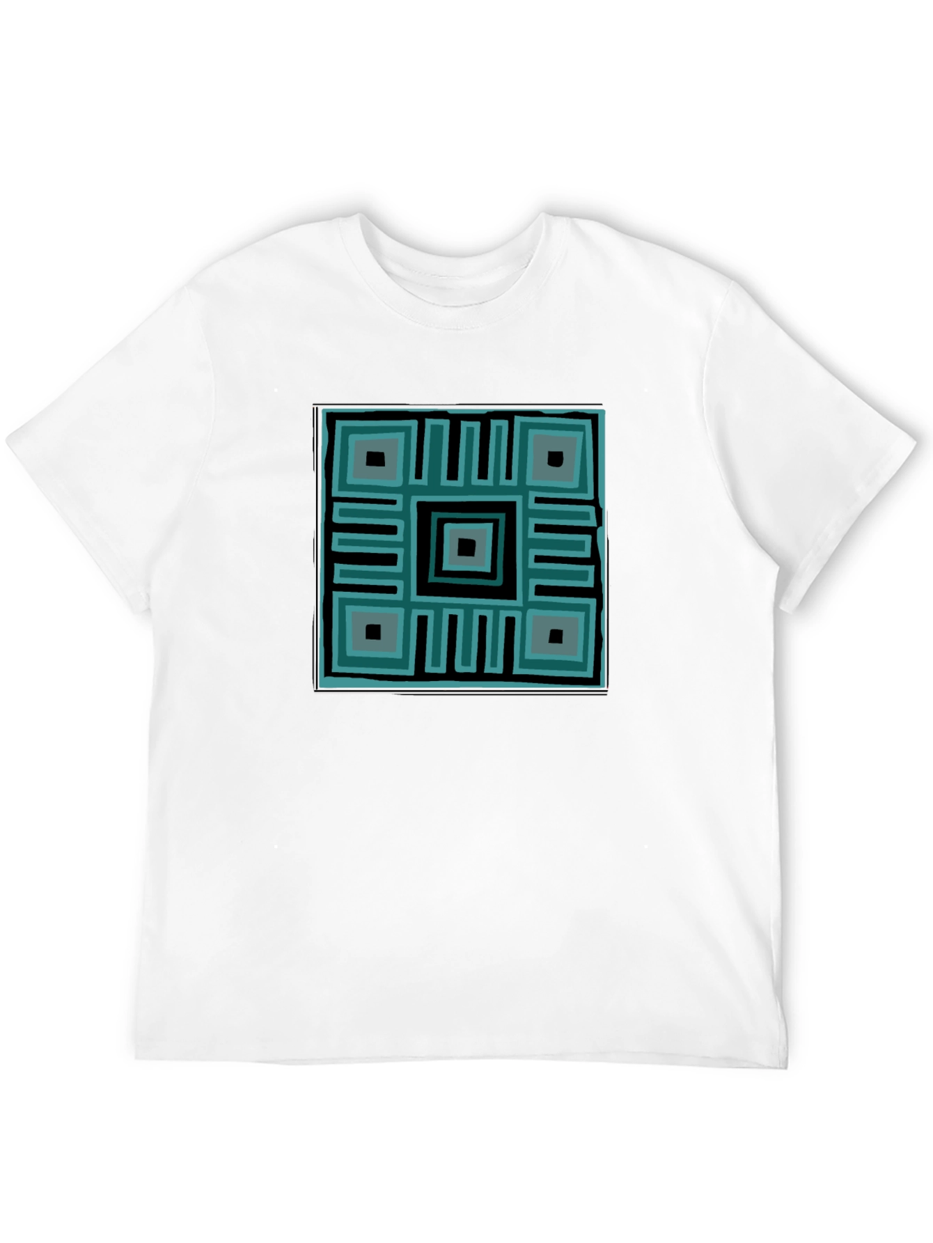 Geometric Print Crew Neck T-Shirt