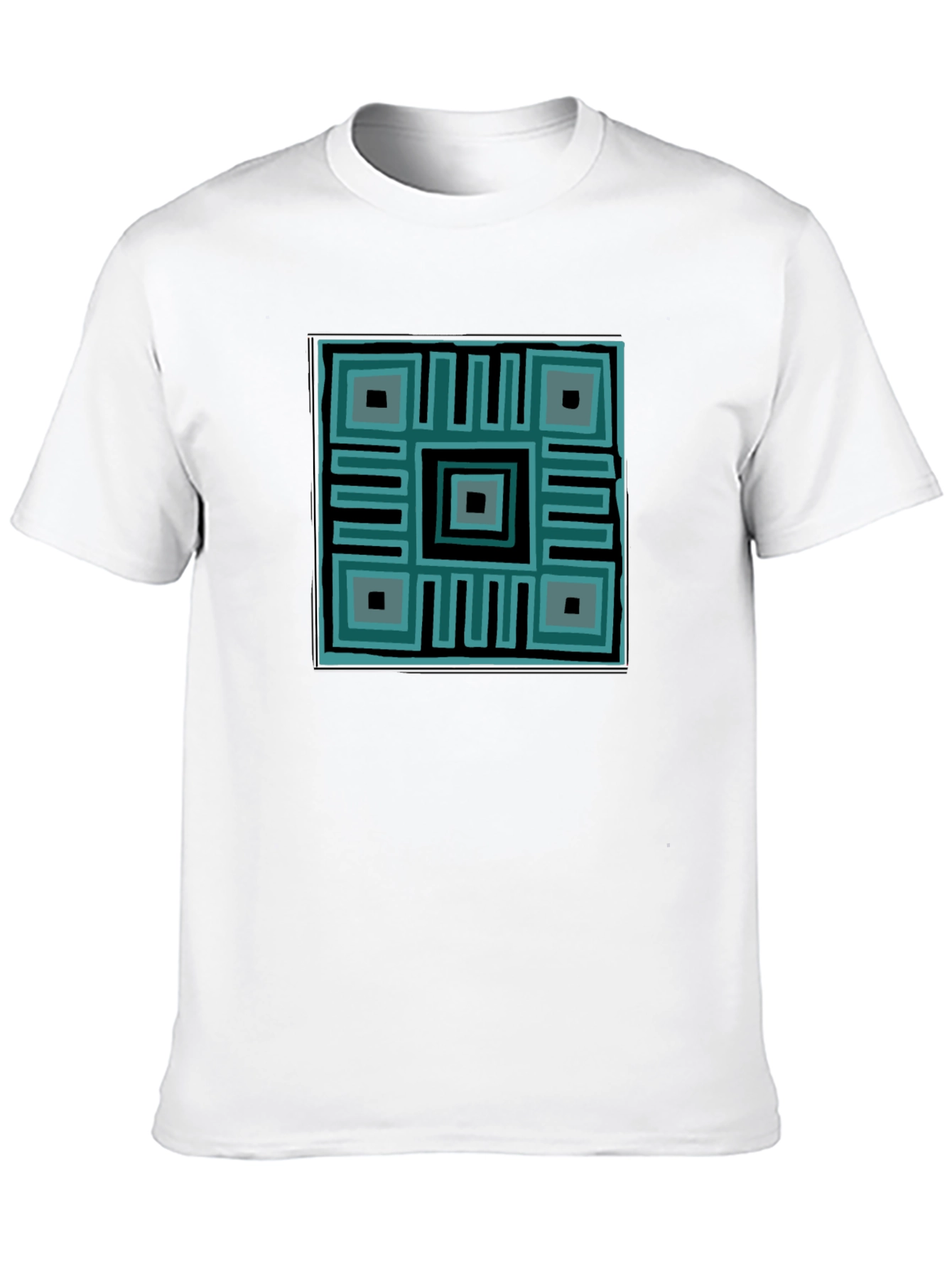 Geometric Print Crew Neck T-Shirt