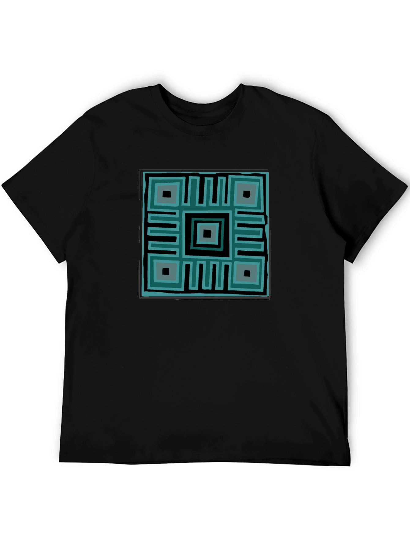Geometric Print Crew Neck T-Shirt