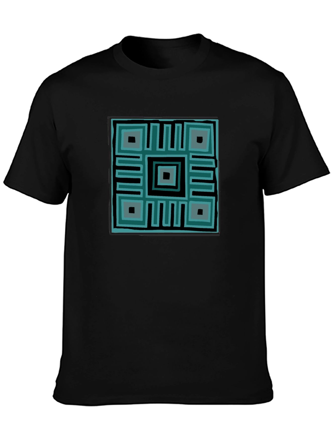 Geometric Print Crew Neck T-Shirt