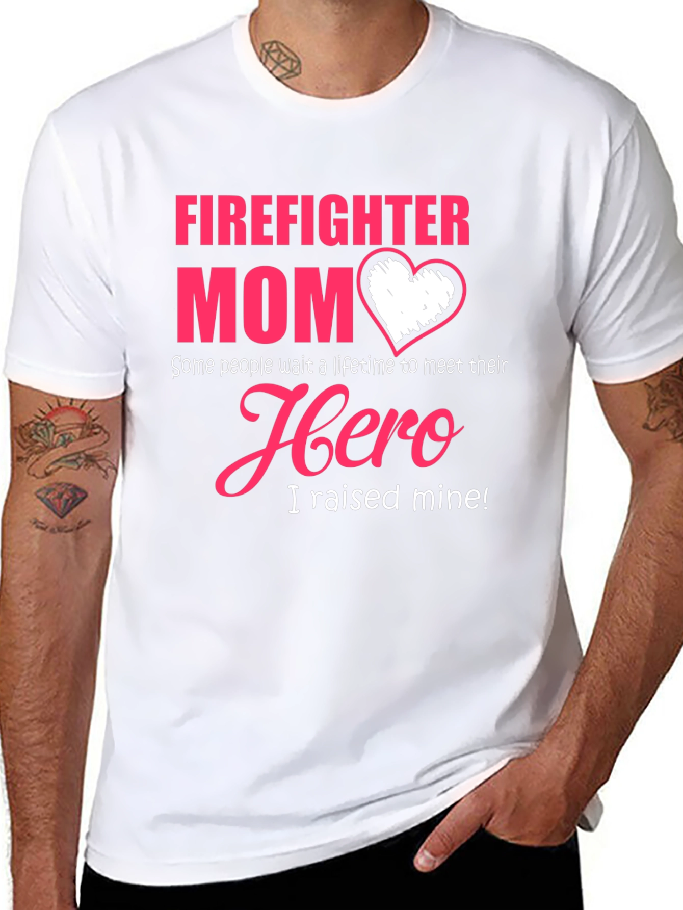 Firefighter Mom Hero Graphic T-Shirt