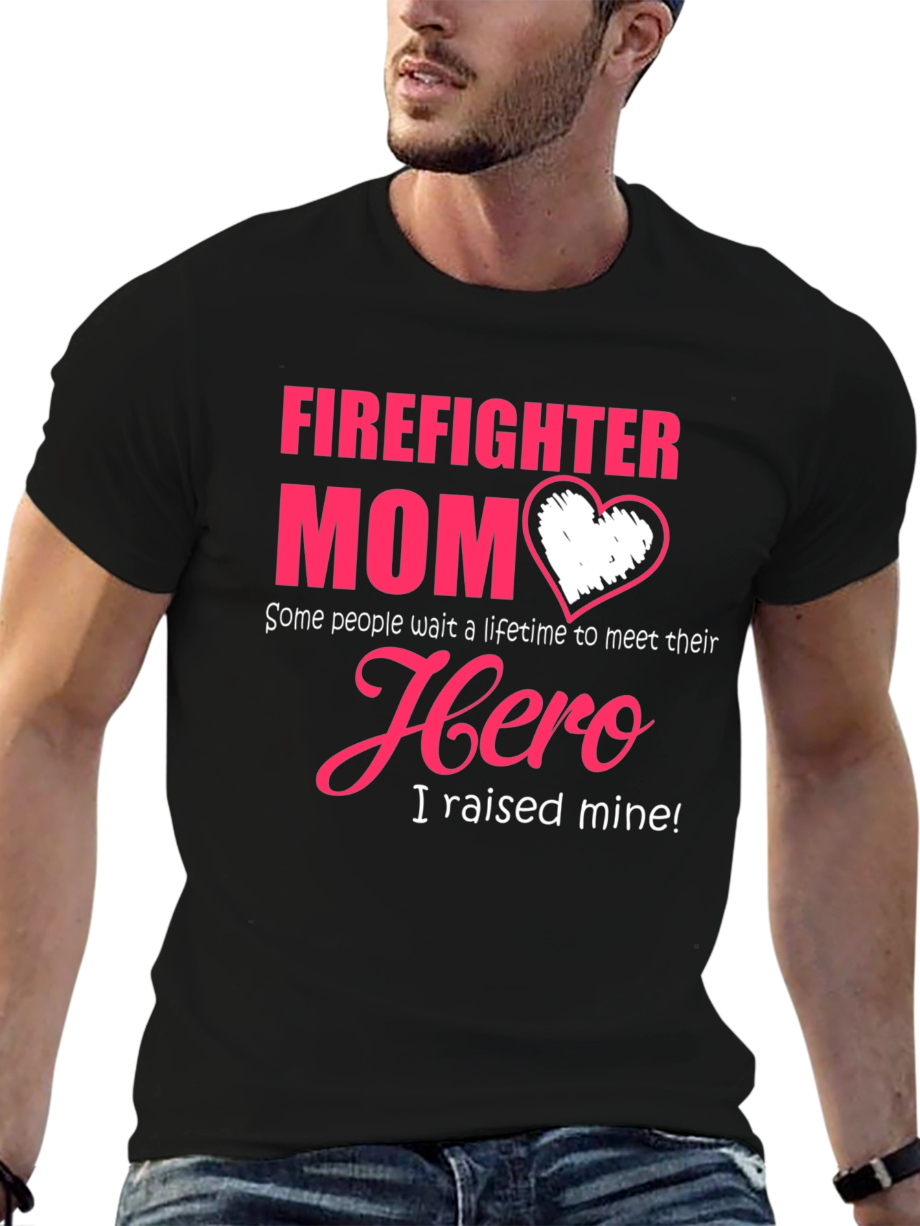 Firefighter Mom Hero Graphic T-Shirt