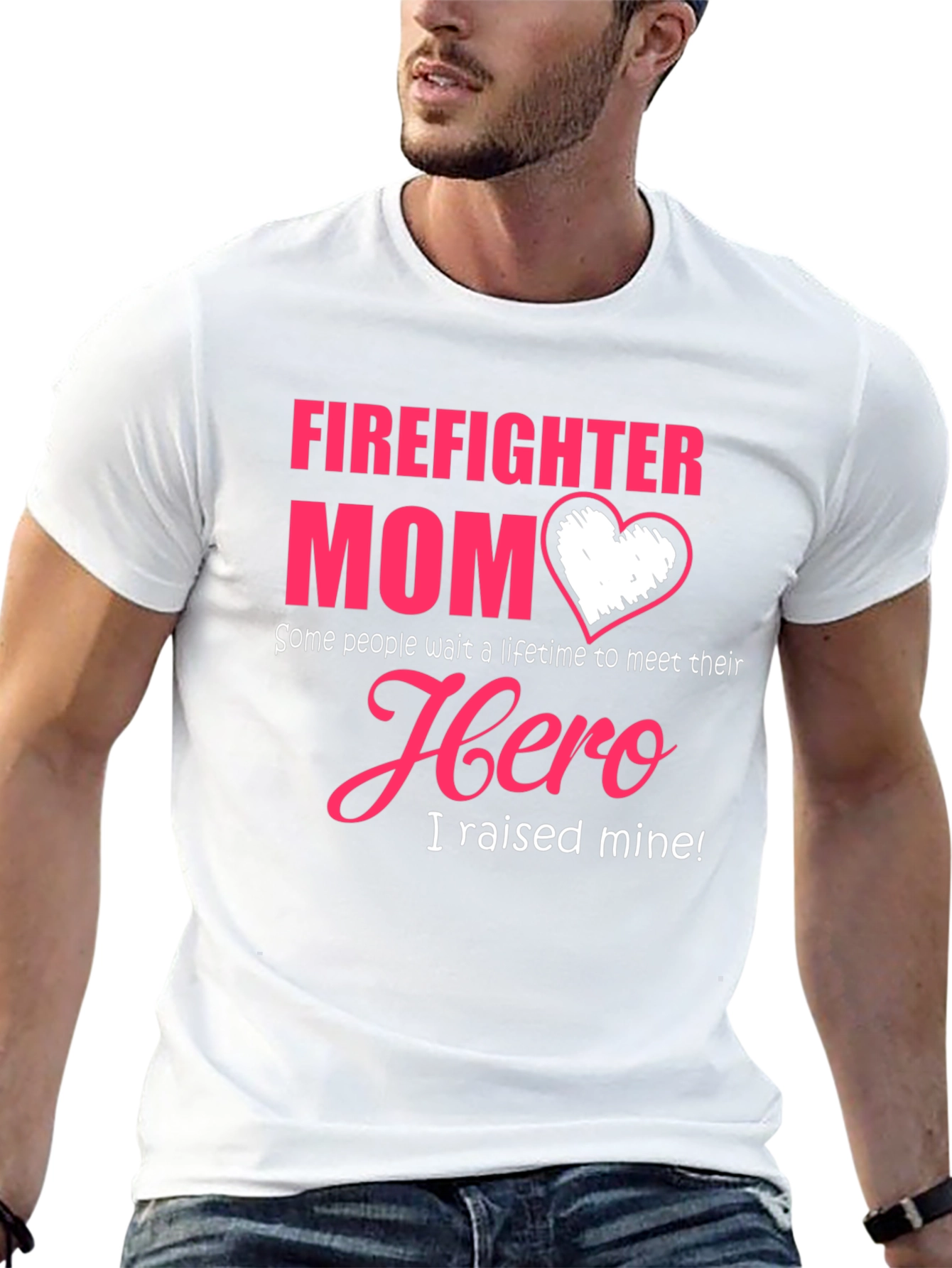 Firefighter Mom Hero Graphic T-Shirt