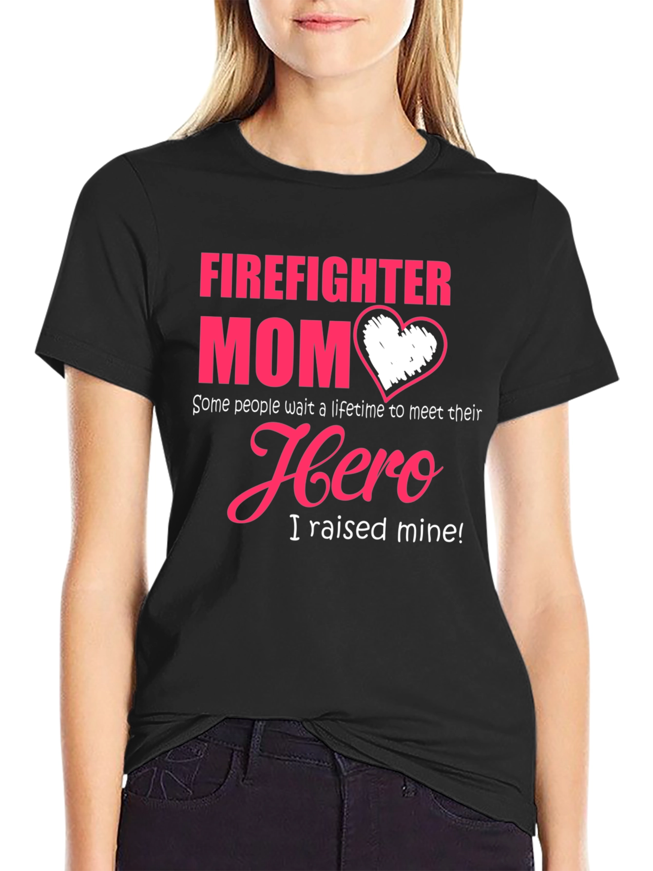Firefighter Mom Hero Graphic T-Shirt
