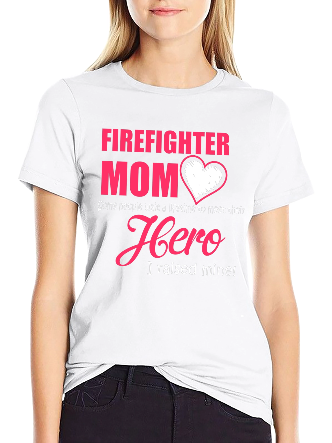 Firefighter Mom Hero Graphic T-Shirt