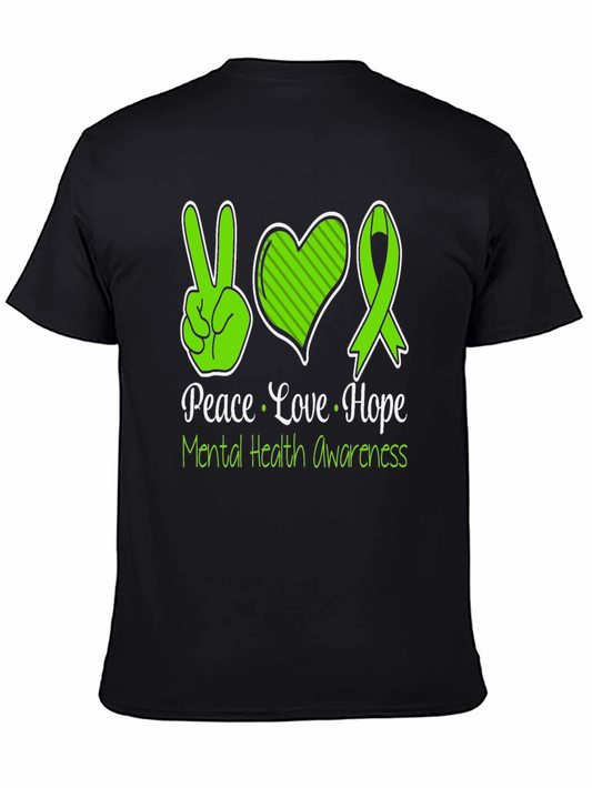 Mental Health Awareness T-Shirt - Peace Love Hope