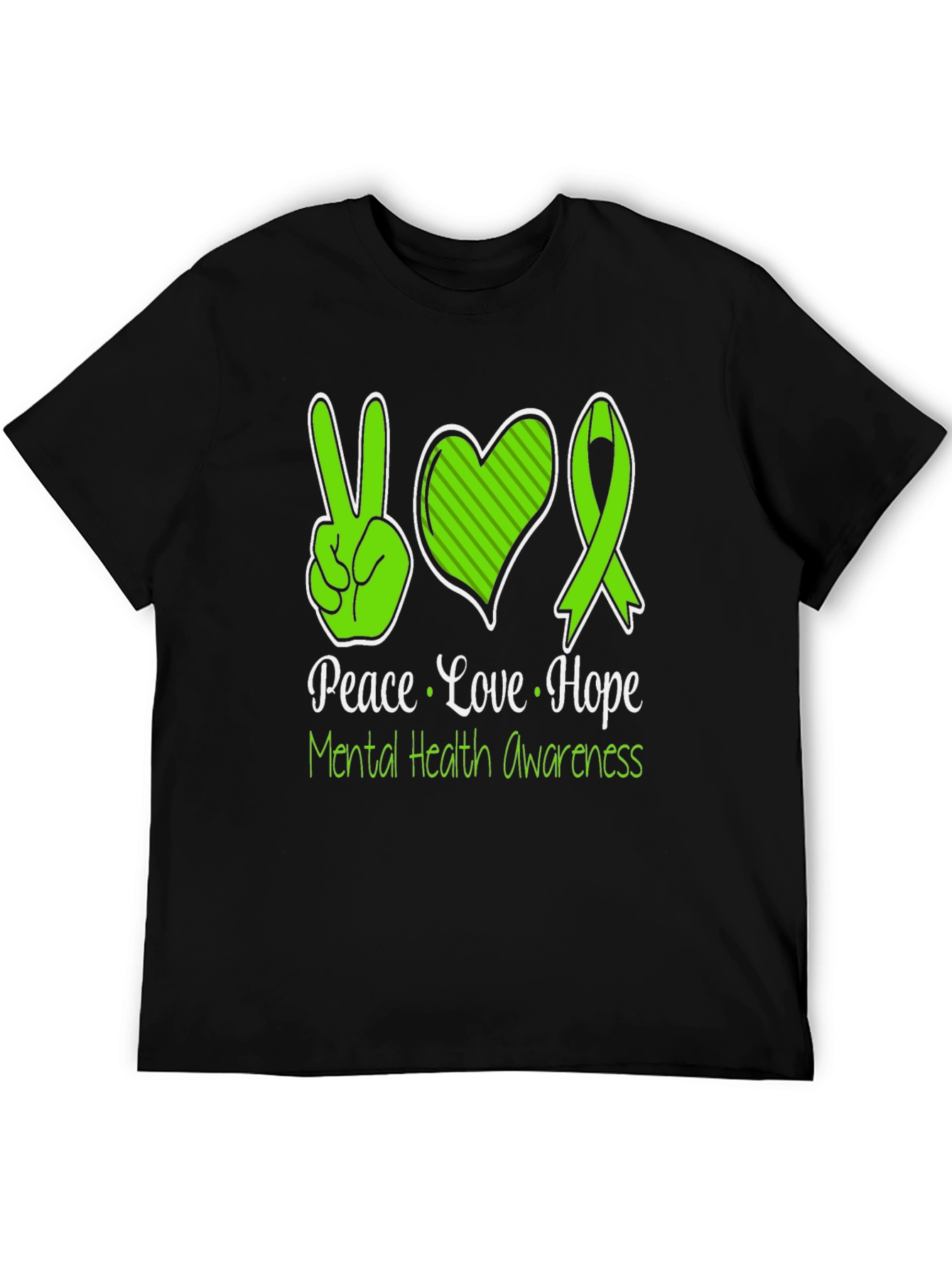 Mental Health Awareness T-Shirt - Peace Love Hope