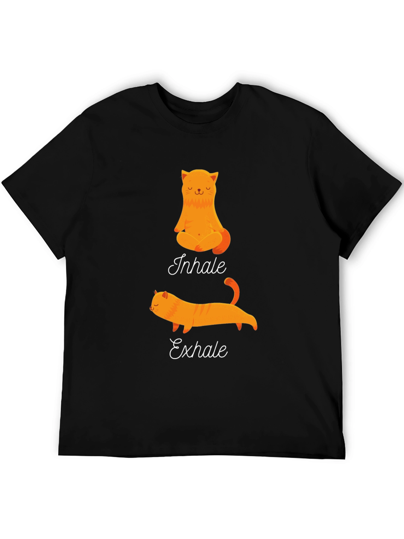 Yoga Cat Inhale Exhale Graphic Tee