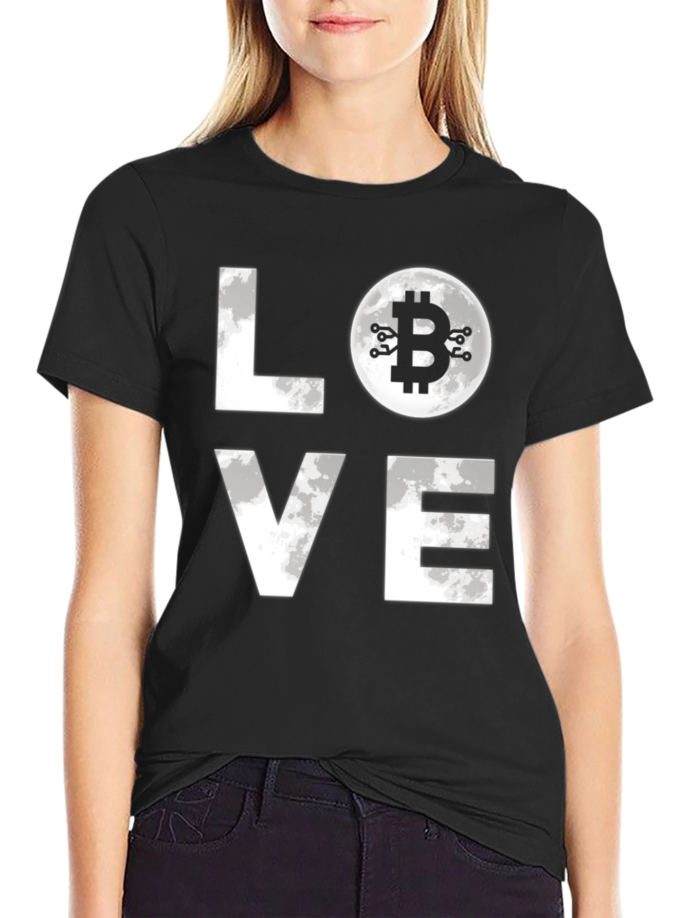 I Love Bitcoin Black T-Shirt