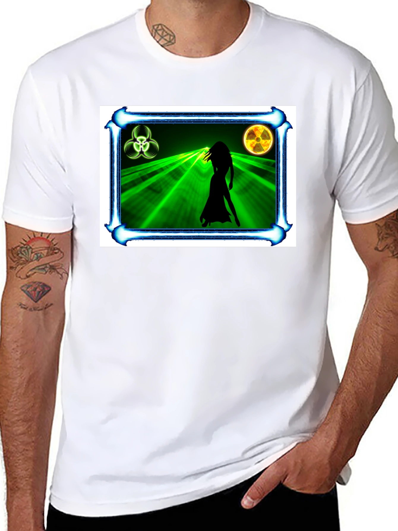 Biohazard Woman Graphic Black T-Shirt