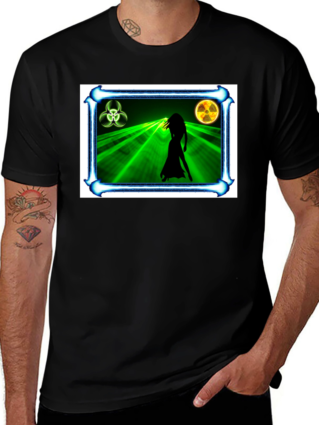 Biohazard Woman Graphic Black T-Shirt