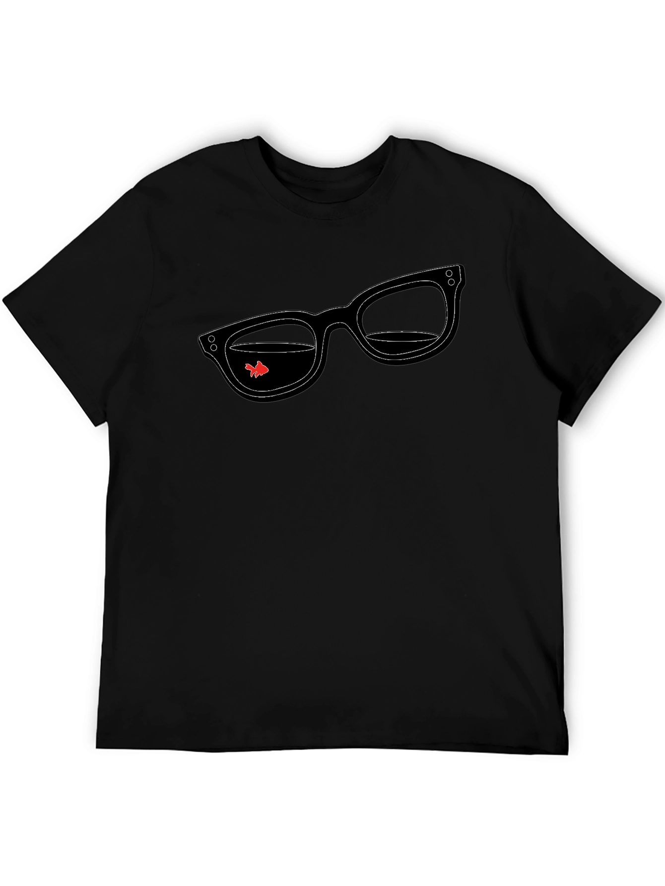 Cool Glasses & Goldfish T-Shirt - Stylish Graphic Tee