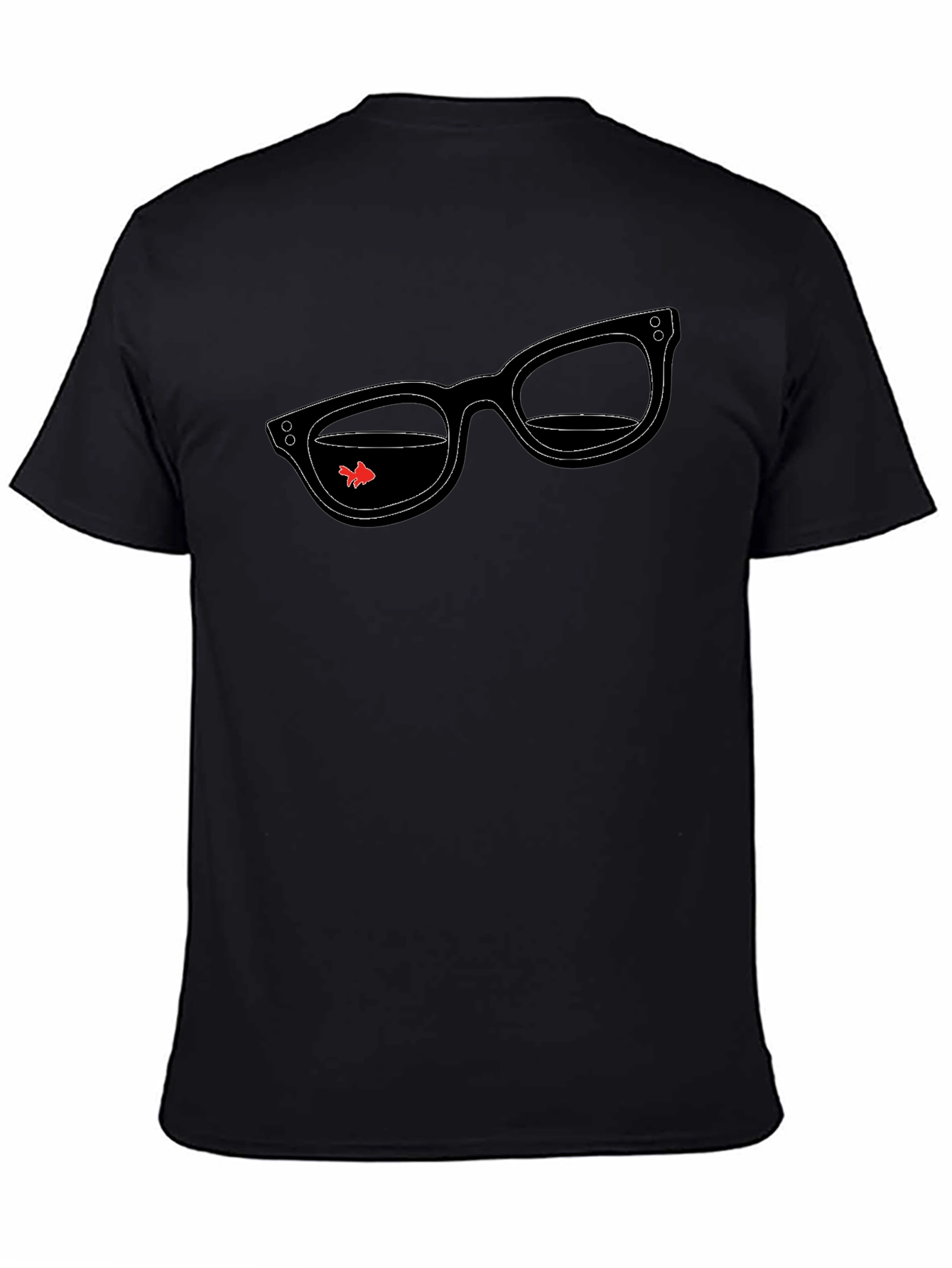 Cool Glasses & Goldfish T-Shirt - Stylish Graphic Tee