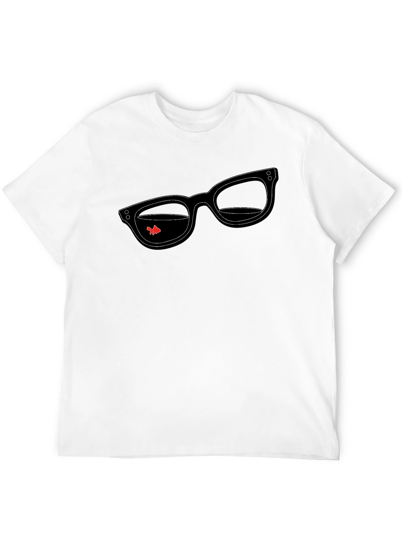 Cool Glasses & Goldfish T-Shirt - Stylish Graphic Tee