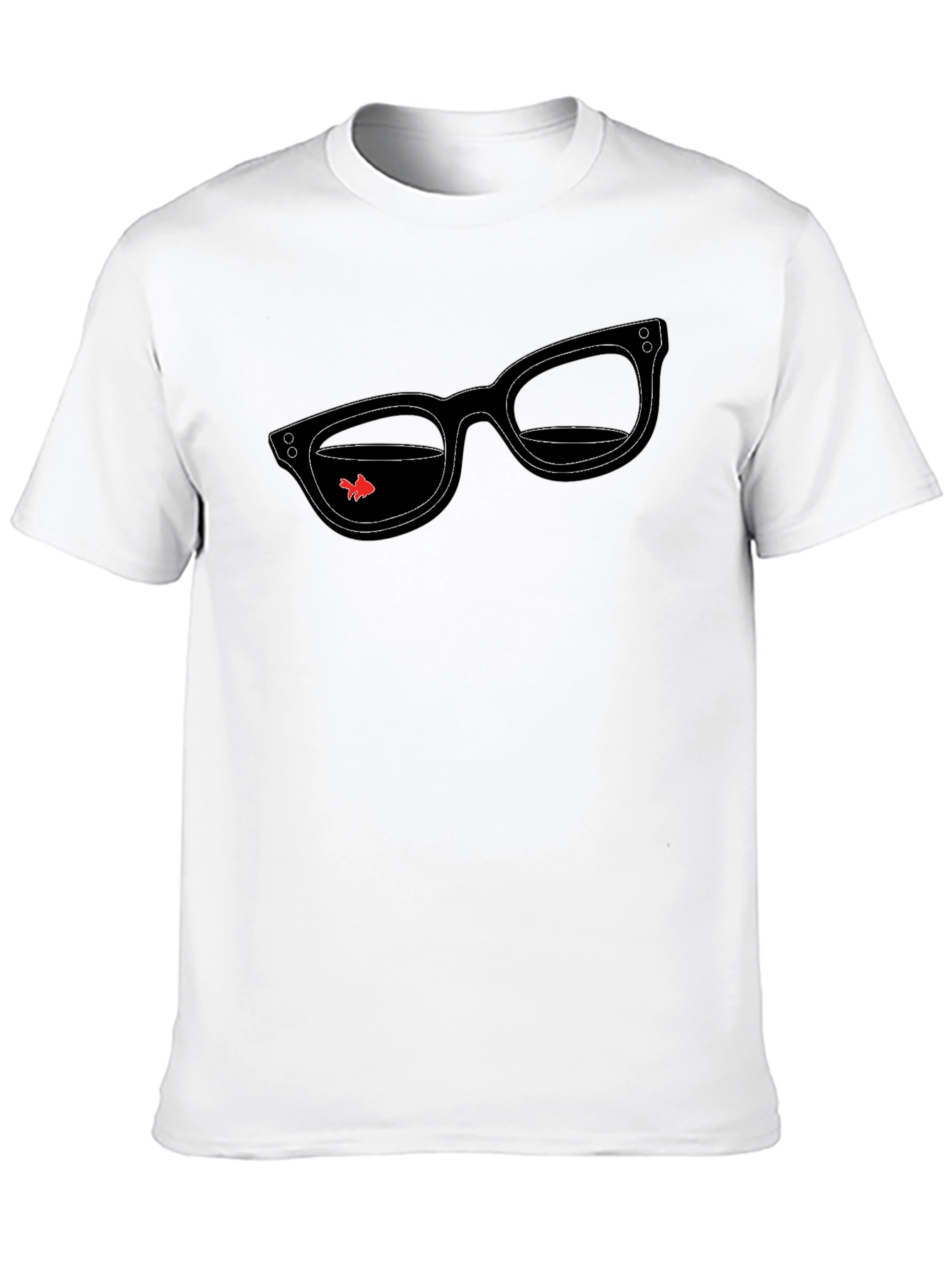 Cool Glasses & Goldfish T-Shirt - Stylish Graphic Tee
