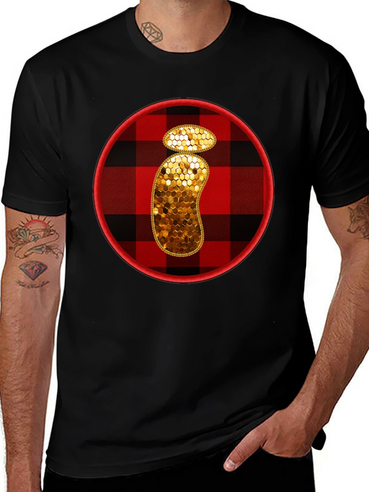 Plaid Letter i Graphic Tee