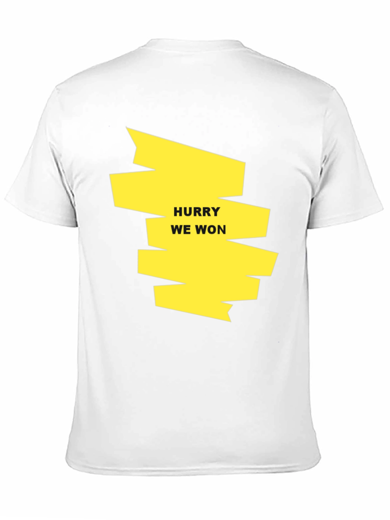 Hurry We Won Graphic Tee - Black Cotton T-Shirt