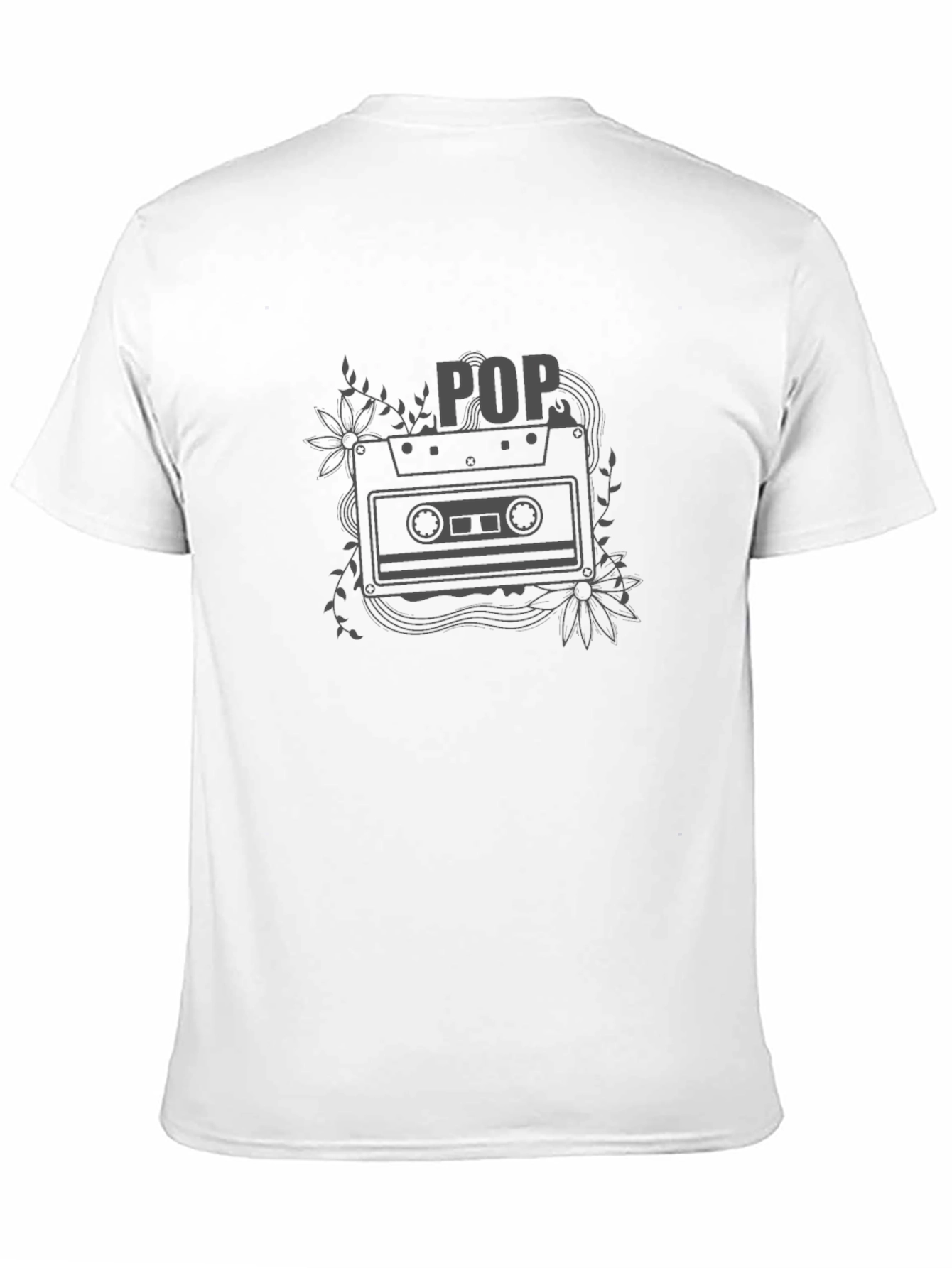 Retro POP Music Cassette Tape Graphic T-Shirt