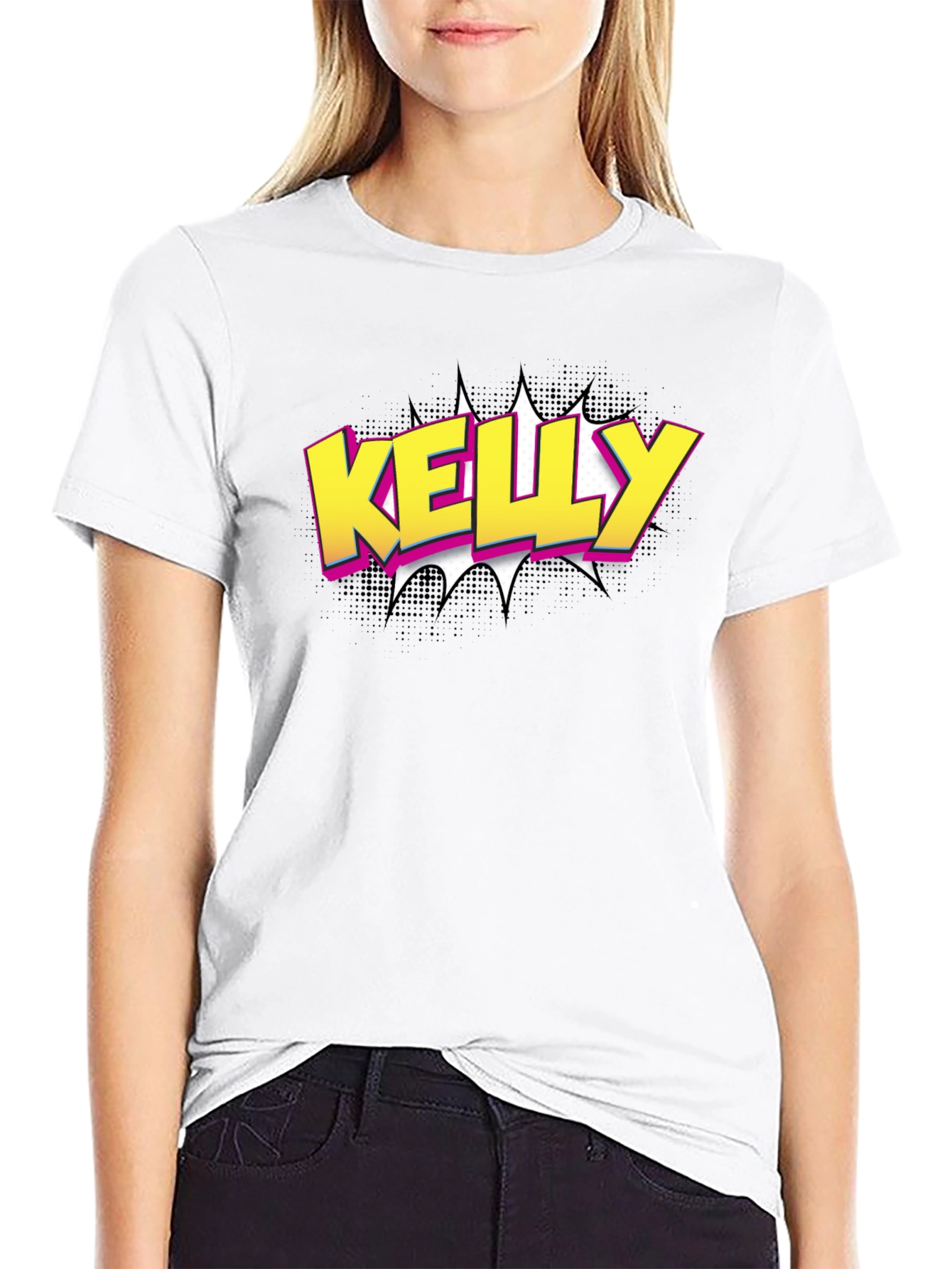 Kelly Graphic T-Shirt - Black Cotton Tee