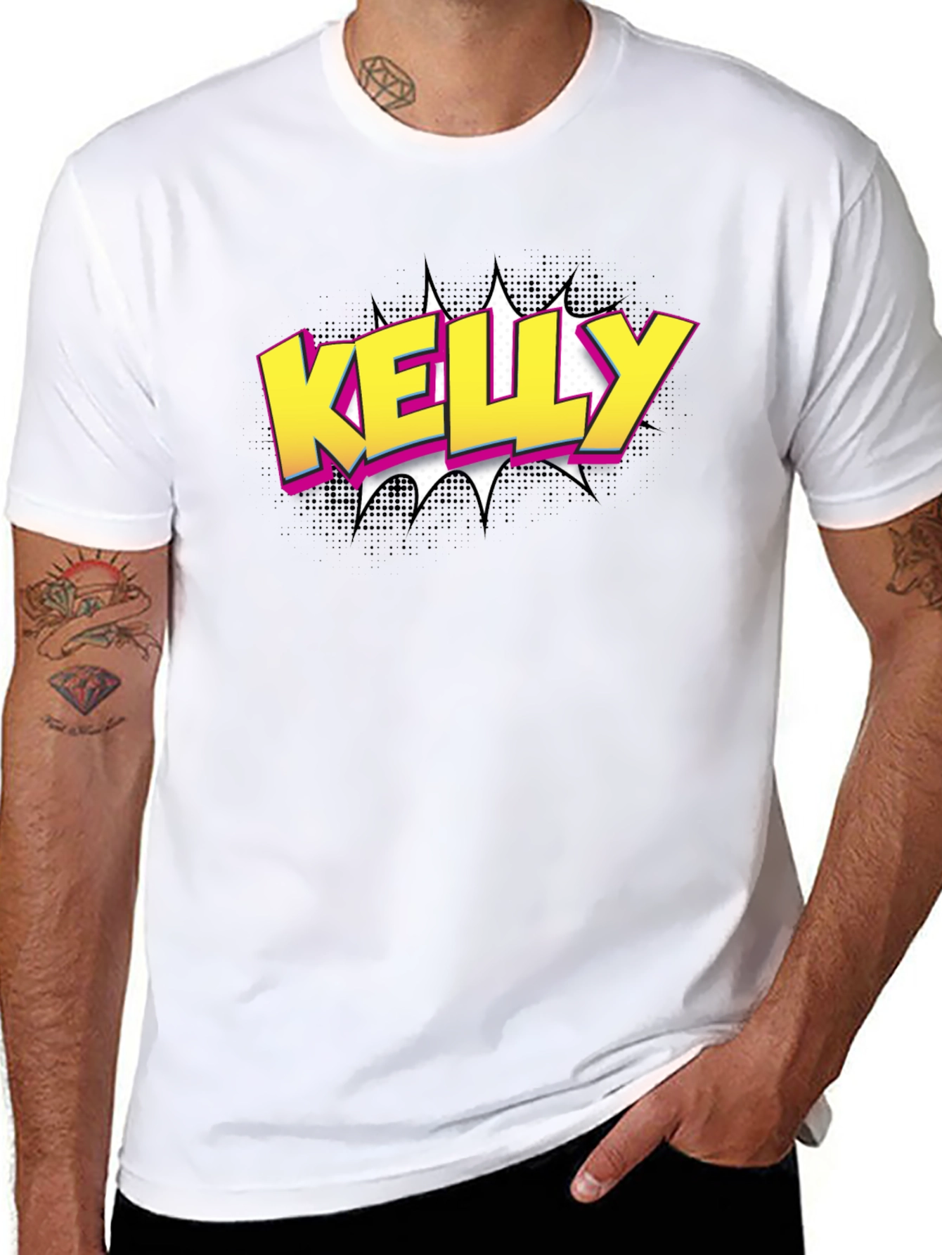 Kelly Graphic T-Shirt - Black Cotton Tee