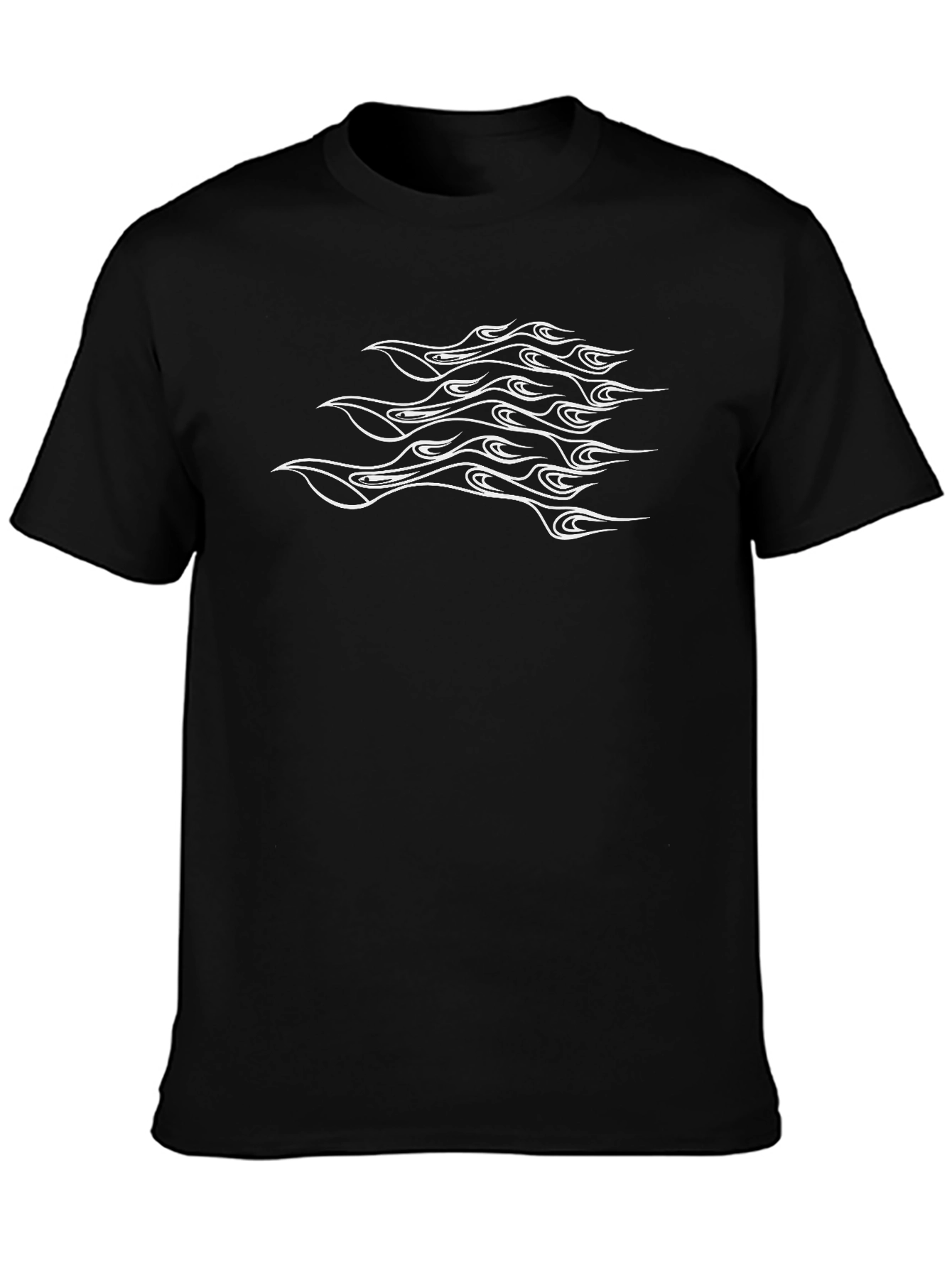 Tribal Flame Graphic Black T-Shirt