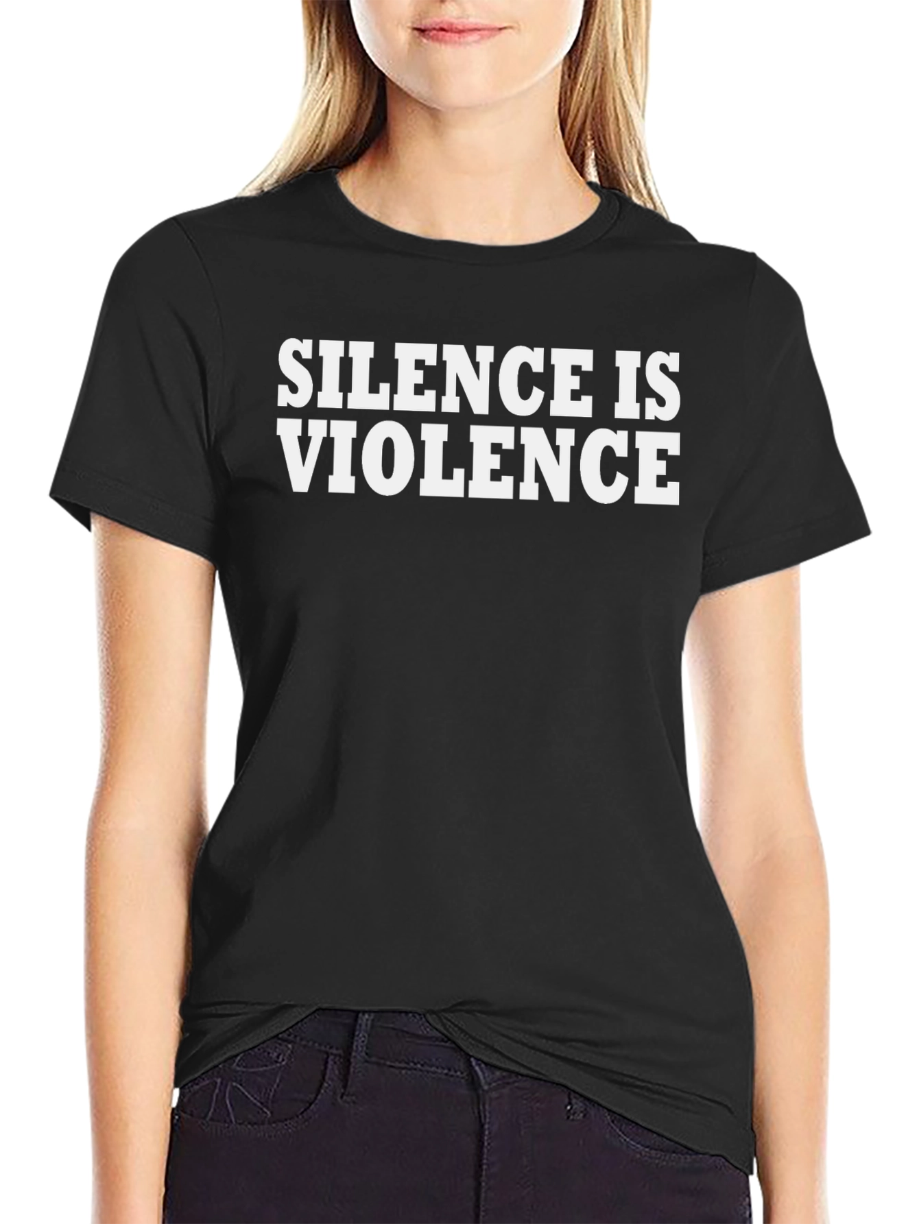 Silence is Violence Graphic Tee - Black Cotton