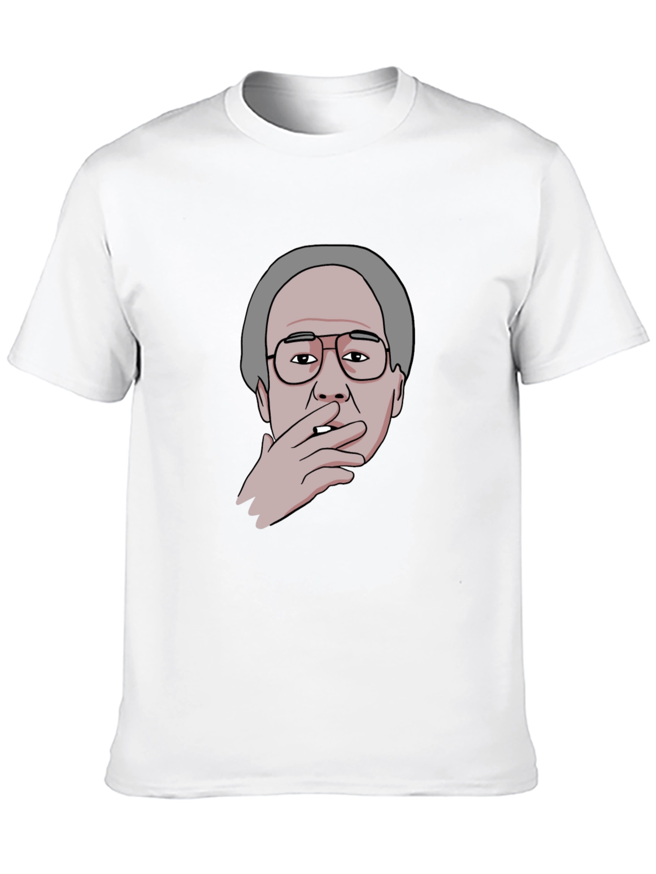 Smoking Man Graphic Tee - Black