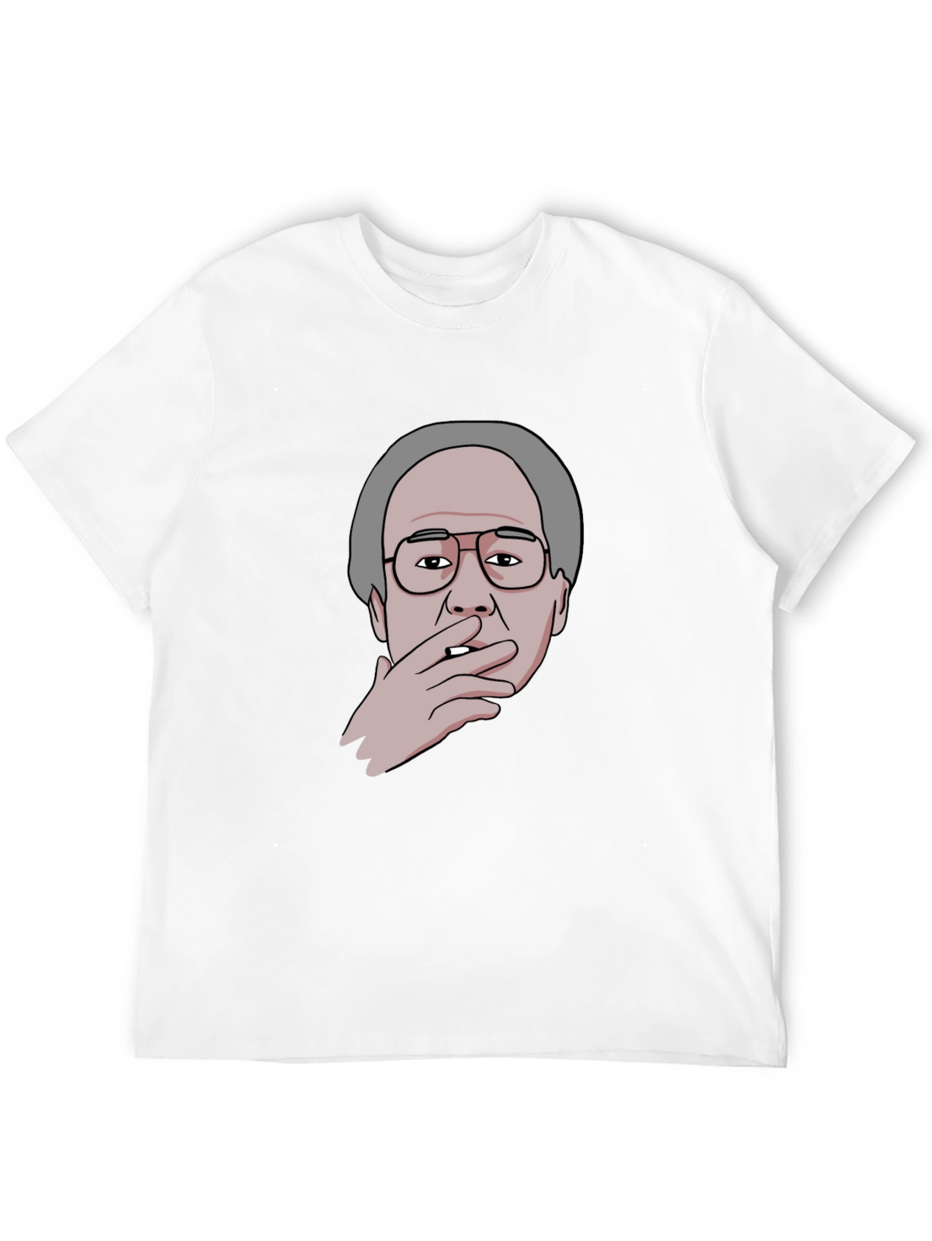 Smoking Man Graphic Tee - Black