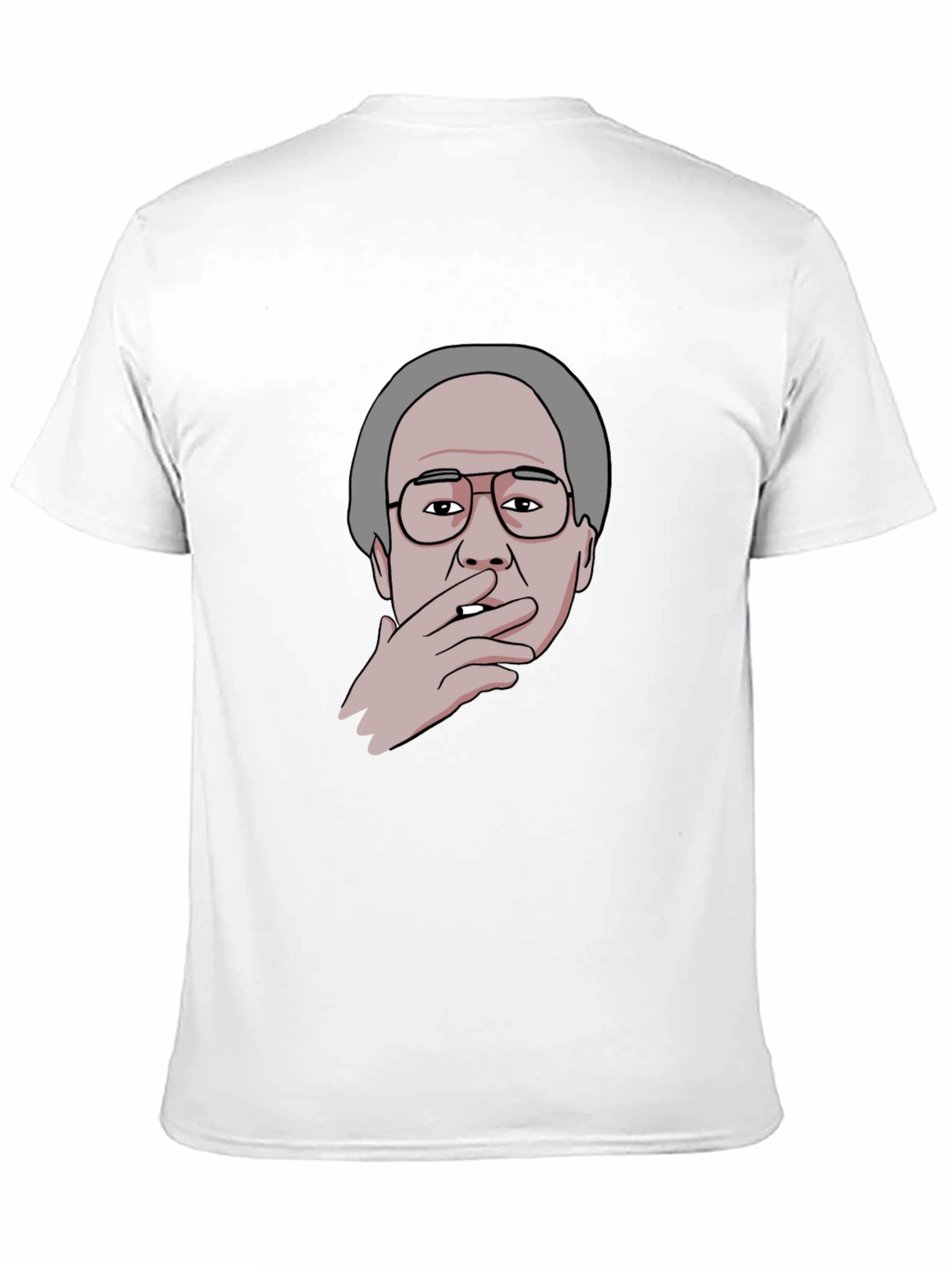 Smoking Man Graphic Tee - Black