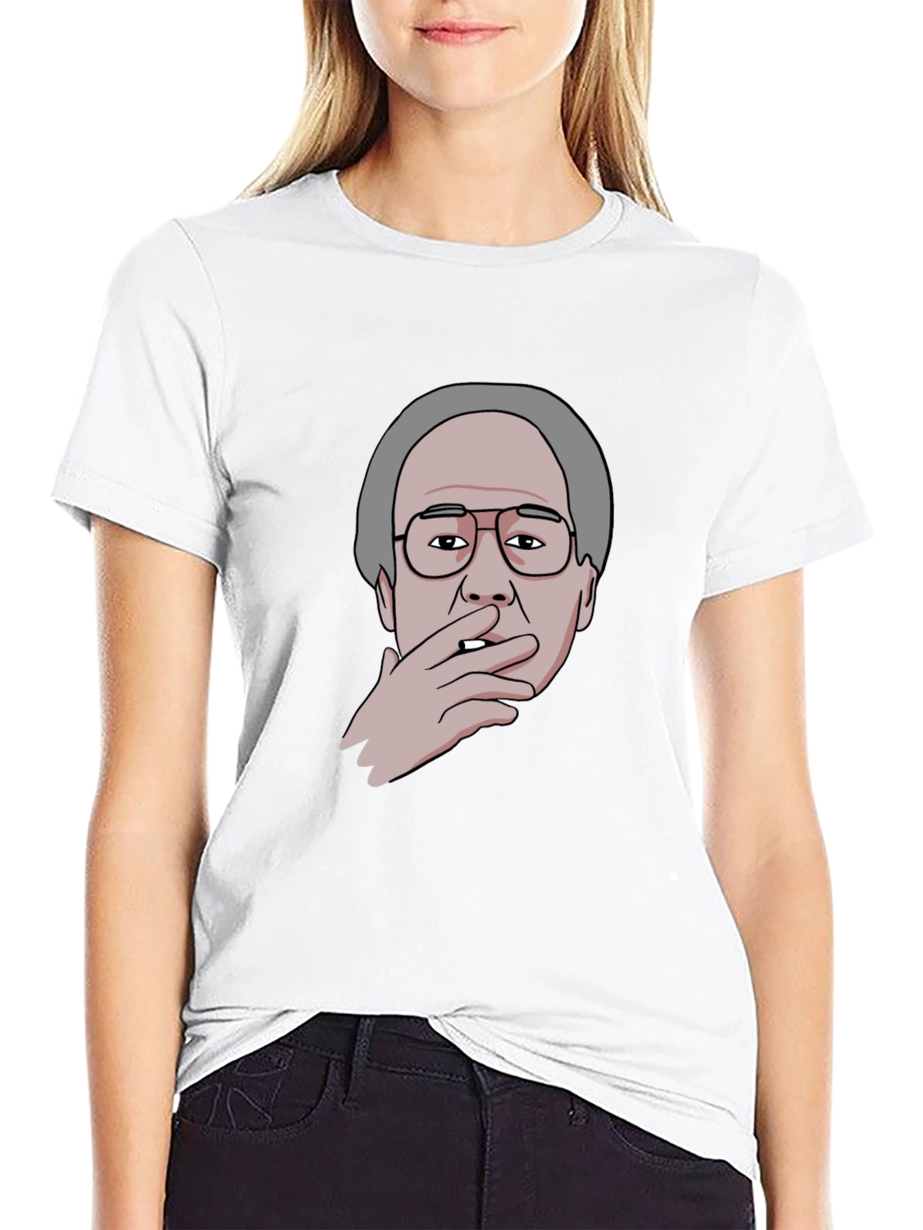 Smoking Man Graphic Tee - Black