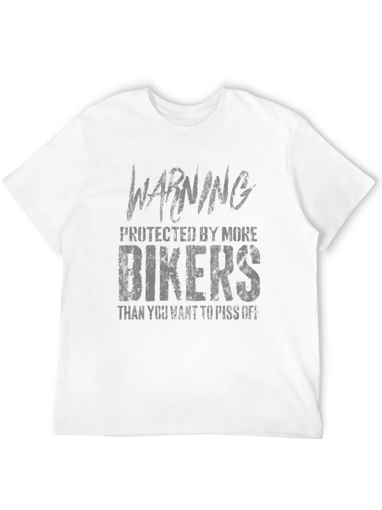 Warning Protected By More Bikers Graphic Tee