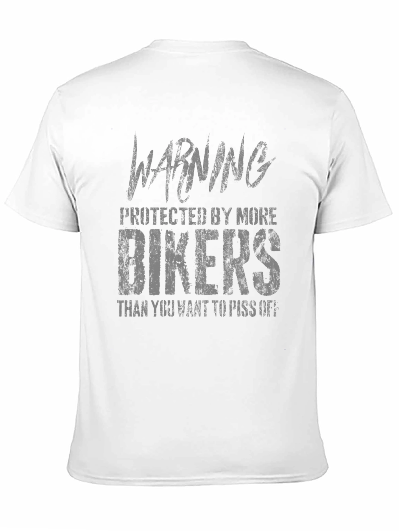 Warning Protected By More Bikers Graphic Tee