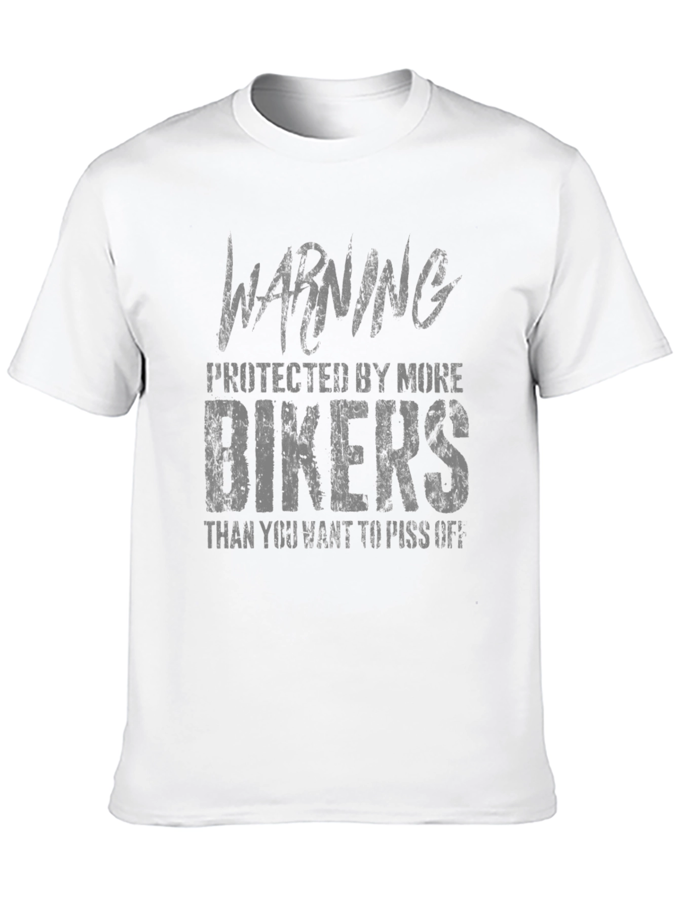 Warning Protected By More Bikers Graphic Tee
