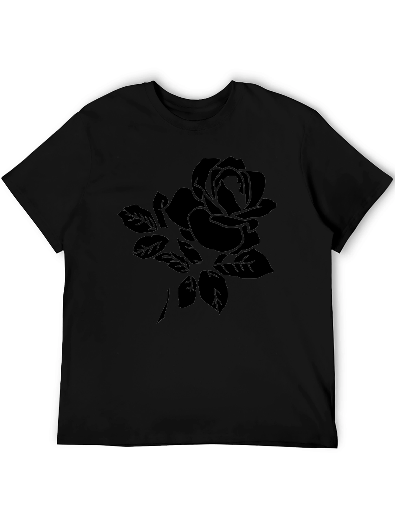 Black Rose Graphic T-Shirt - Stylish Mens Tee