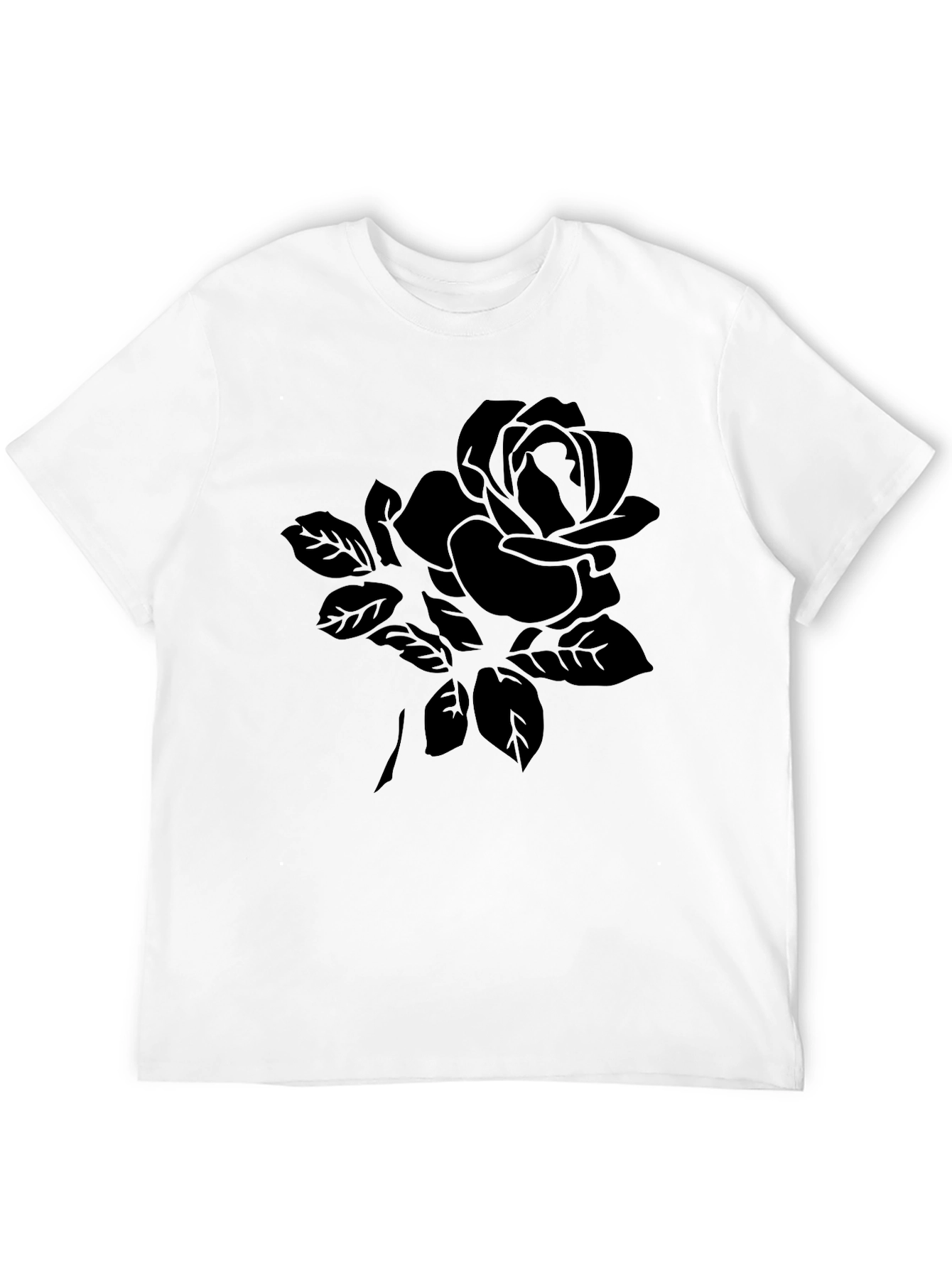 Black Rose Graphic T-Shirt - Stylish Mens Tee