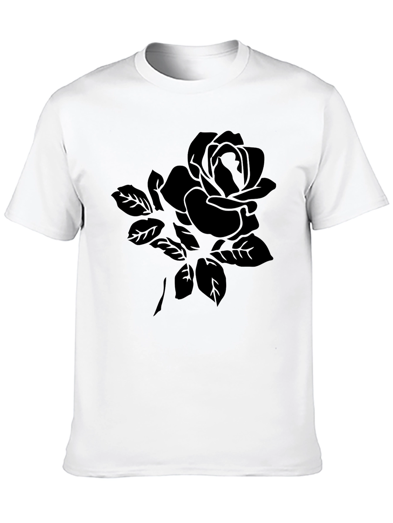 Black Rose Graphic T-Shirt - Stylish Mens Tee