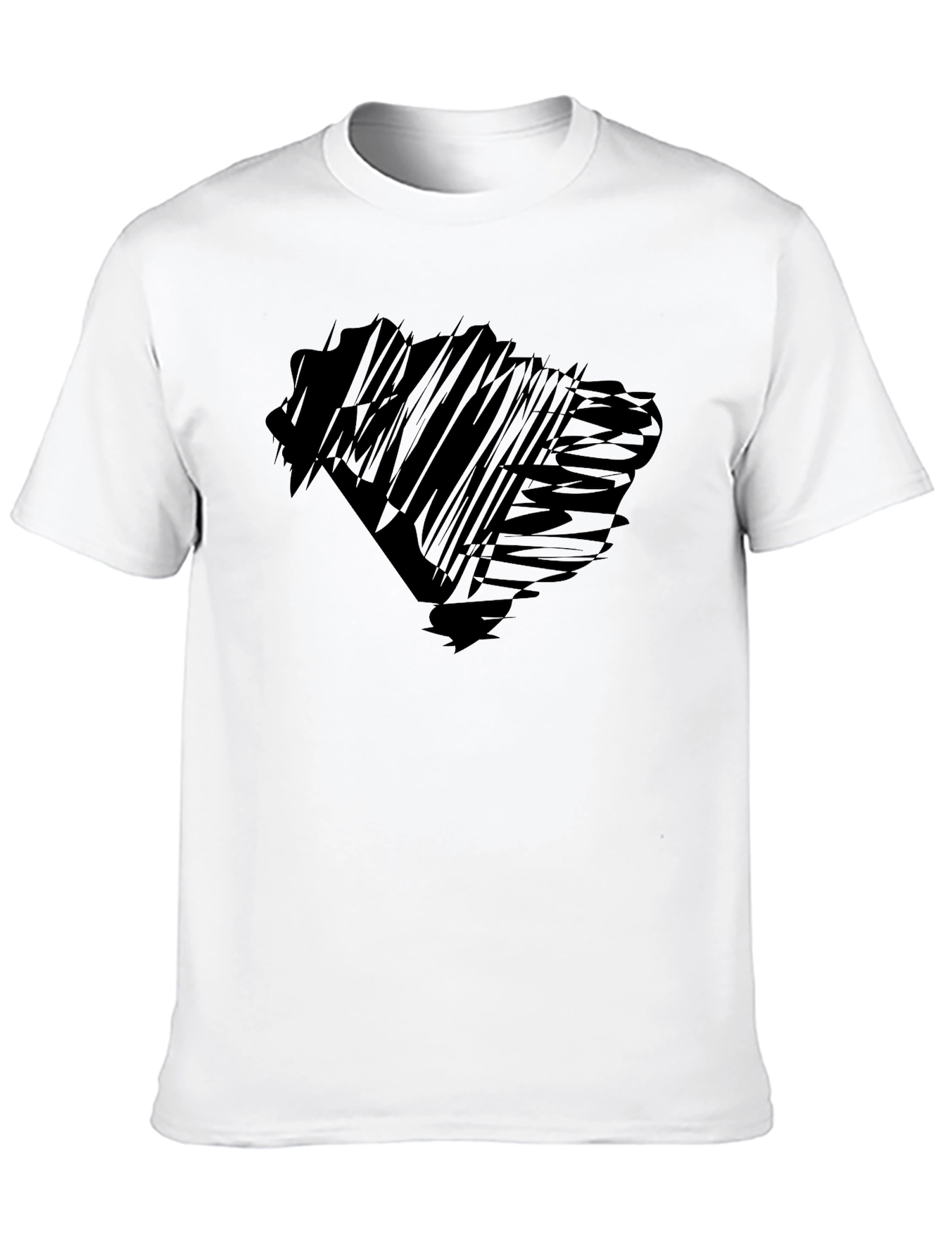 Abstract Graphic Black T-Shirt for Men