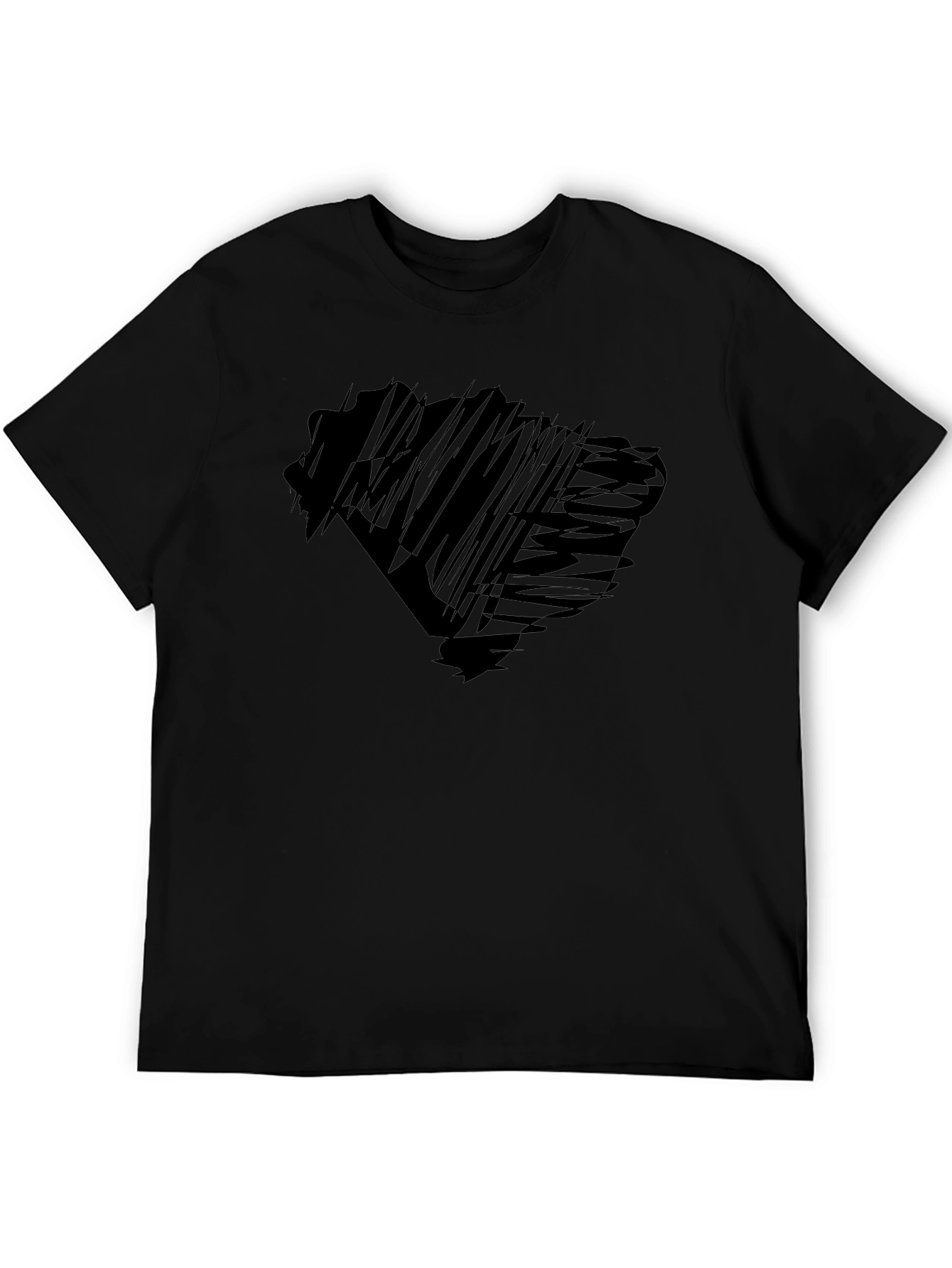 Abstract Graphic Black T-Shirt for Men